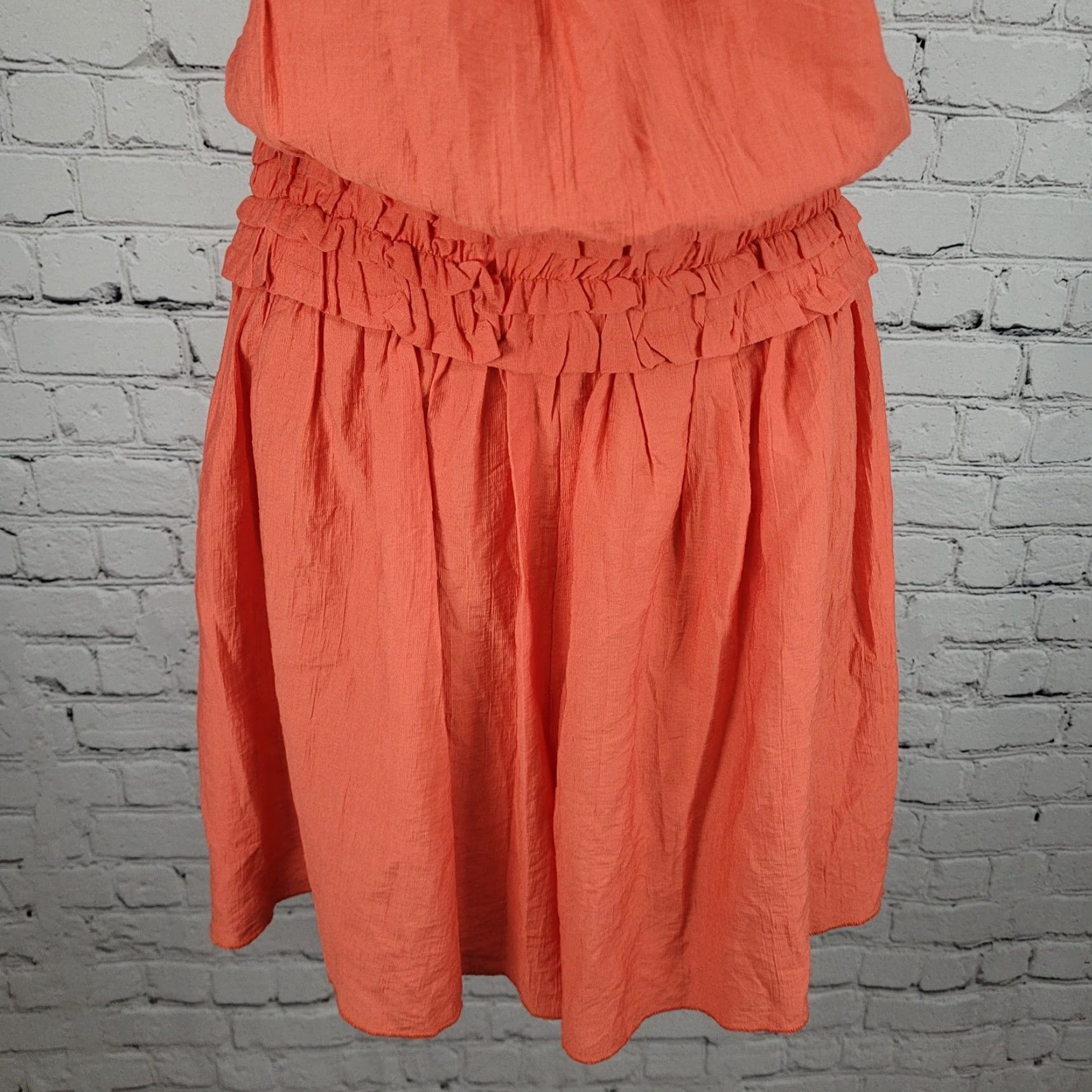 Vintage Kiss Our Glitz Romper NWT Orange Sunshine Sippin Sleeveless Lightweight XL Size 40" / US 18 - 7 Thumbnail