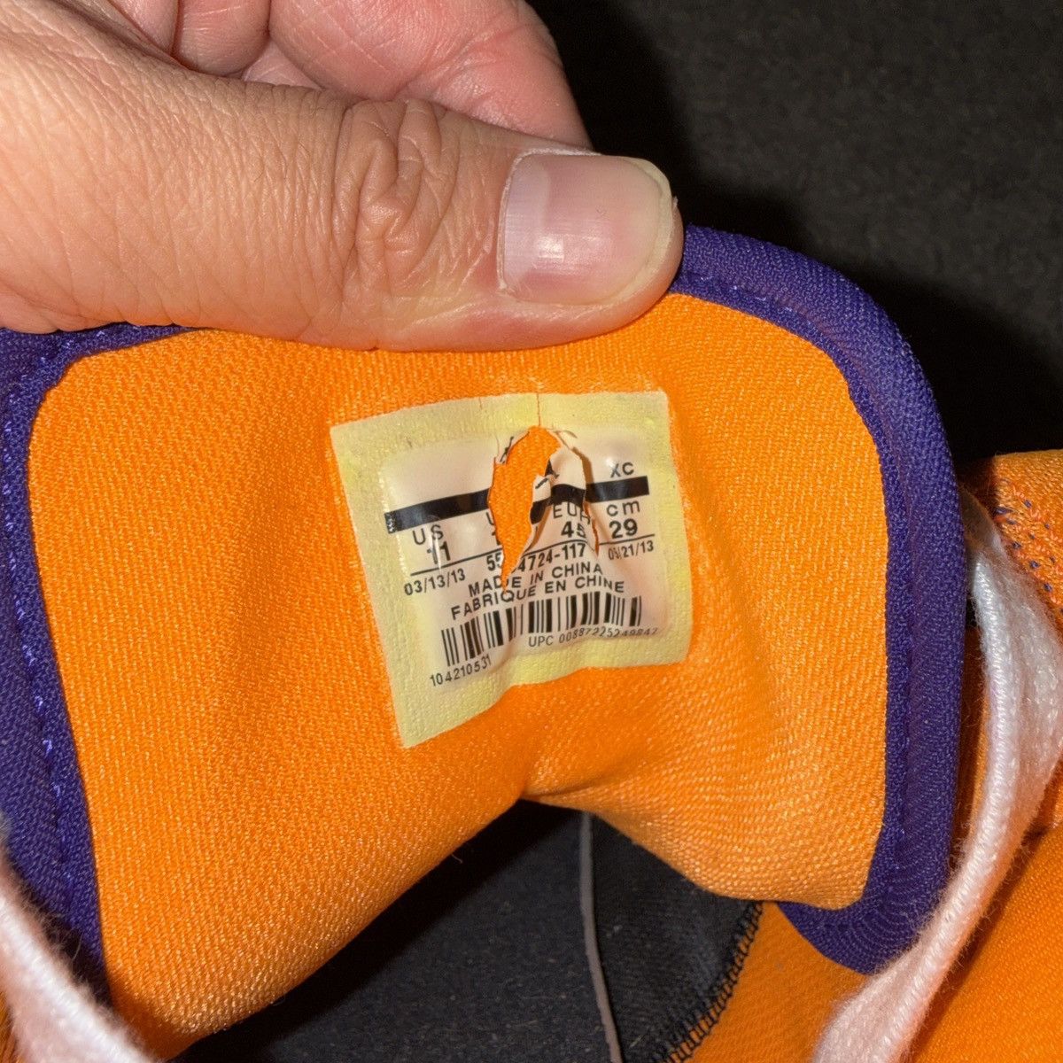 Nike Jordan 1 Mid Pheonix Suns Size US 11 / EU 44 - 6 Thumbnail