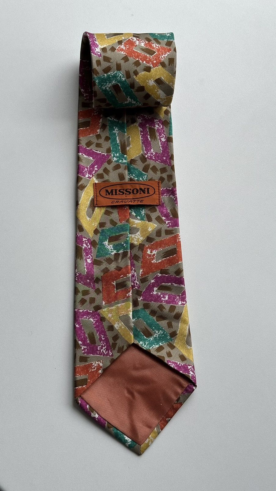 Missoni Missoni Men Painted Classic Tie Made In England 100% Silk Size ONE SIZE - 3 Thumbnail