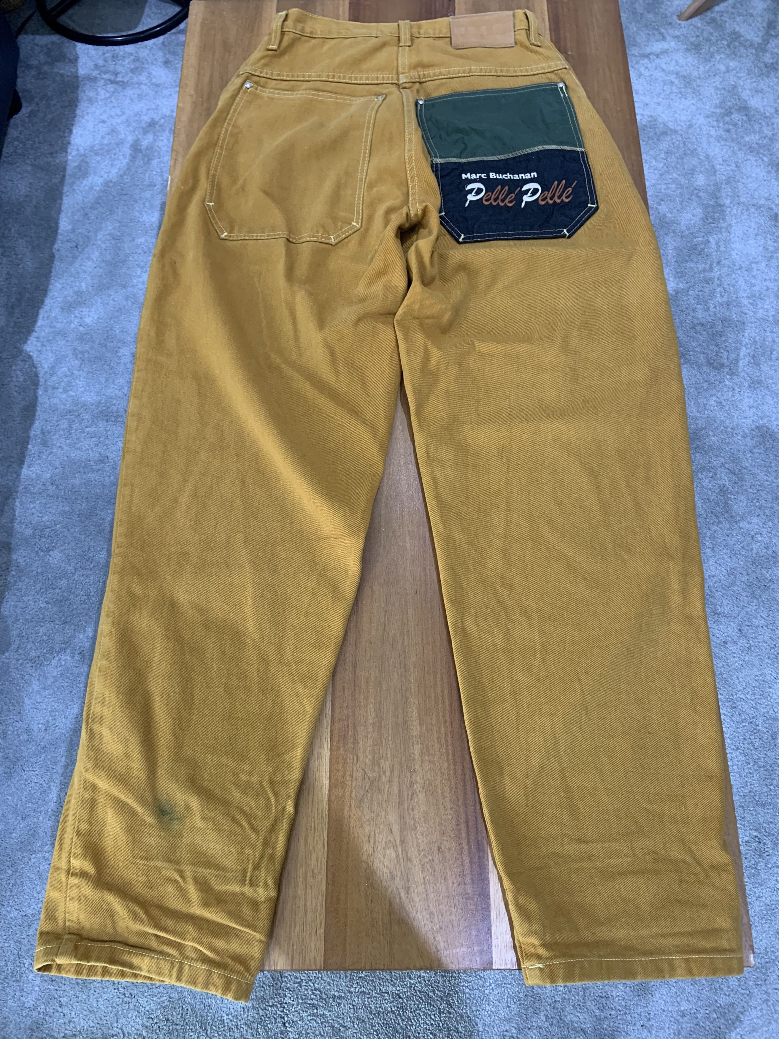 Marc Buchanan × Pelle Pelle × Vintage VINTAGE MARC BUCHANAN PELLE PELLE MUSTARD YELLOW JEANS Size US 30 / EU 46 - 5 Thumbnail