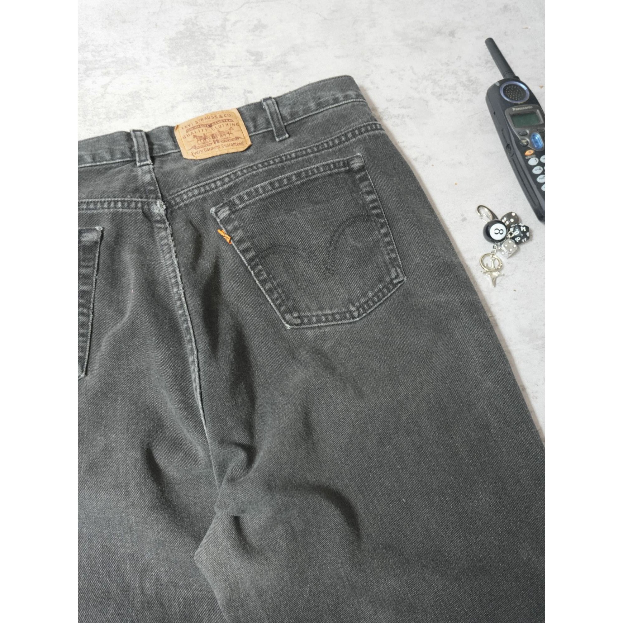 Levi's Vintage 90s Levis Orange Tab Black Jeans Size US 38 / EU 54 - 2 Thumbnail