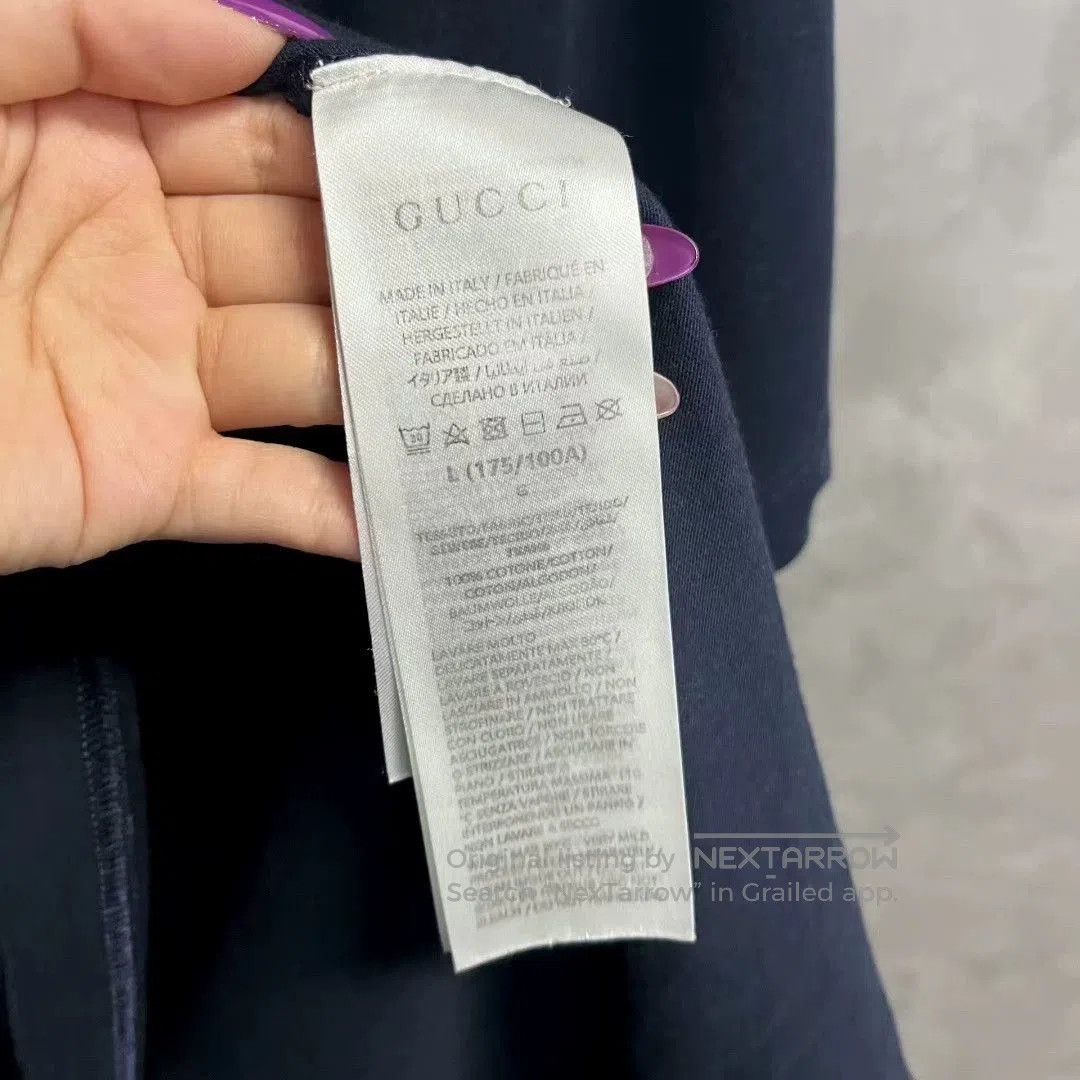 Gucci gucci loose fit blue letter print t-shirt. Size US L / EU 52-54 / 3 - 4 Thumbnail