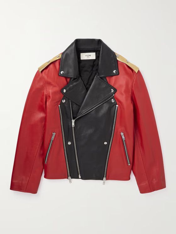 Celine os11x0724 Studded Leather Biker Jacket in Multicolor Size US S / EU 44-46 / 1 - 1 Thumbnail