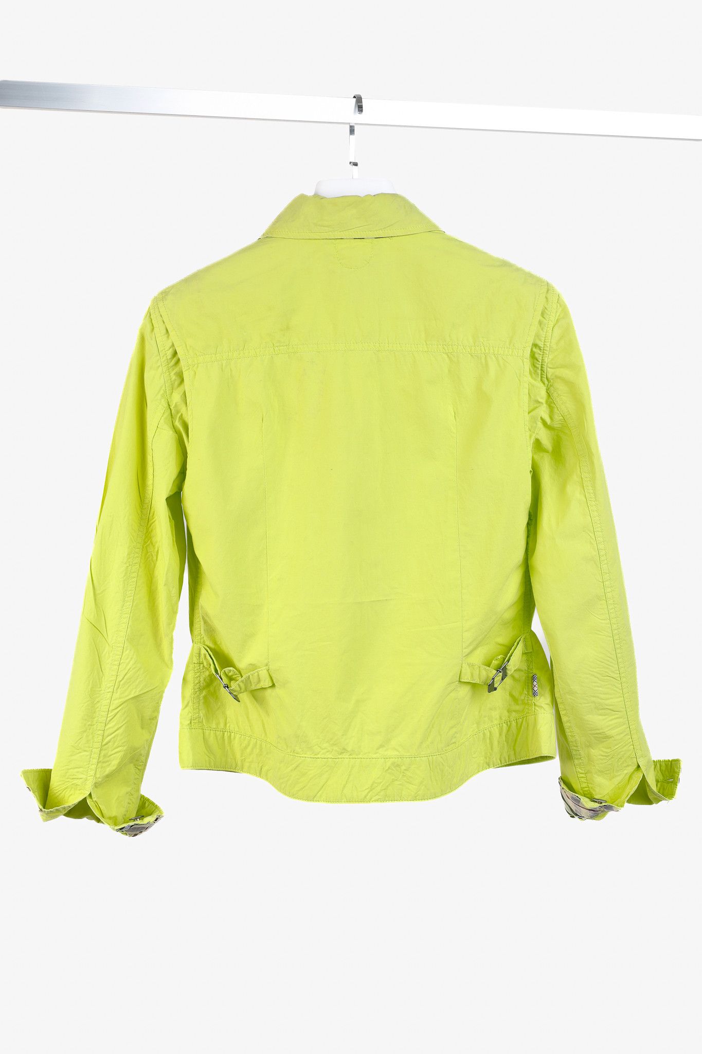 Burberry Burberry Neon Green Cotton Button-Up Jacket Size M / US 6-8 / IT 42-44 - 2 Thumbnail