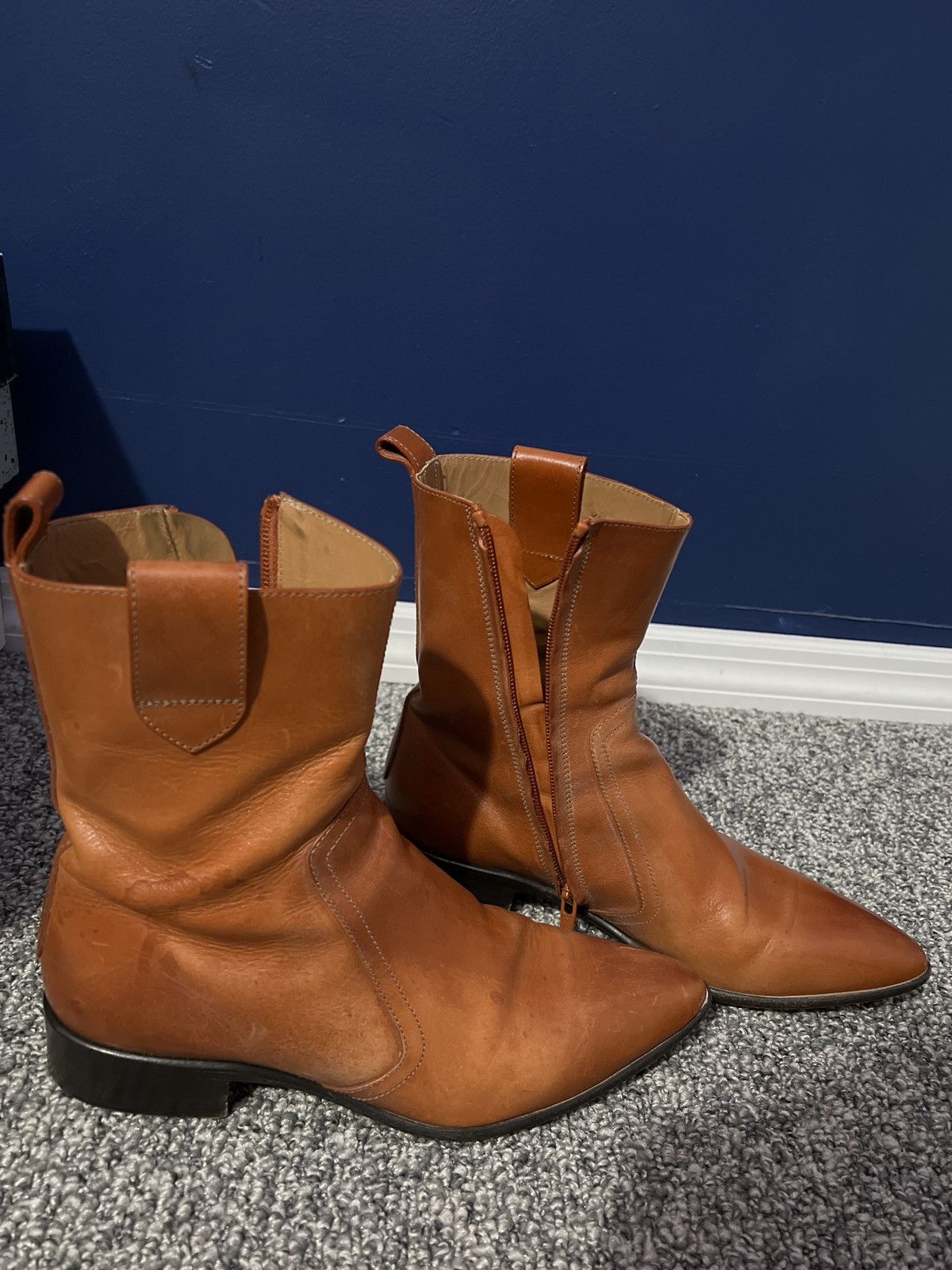 image of Maison Margiela Margiela Brown Bandanna Boots, Men's (Size 6)
