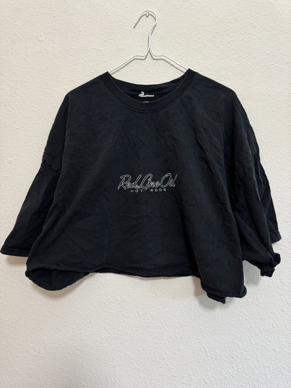 Vintage Redline Oil Hot Rods Cropped Tee Size XXL / US 16-18 / IT 52-54 - 1 Thumbnail