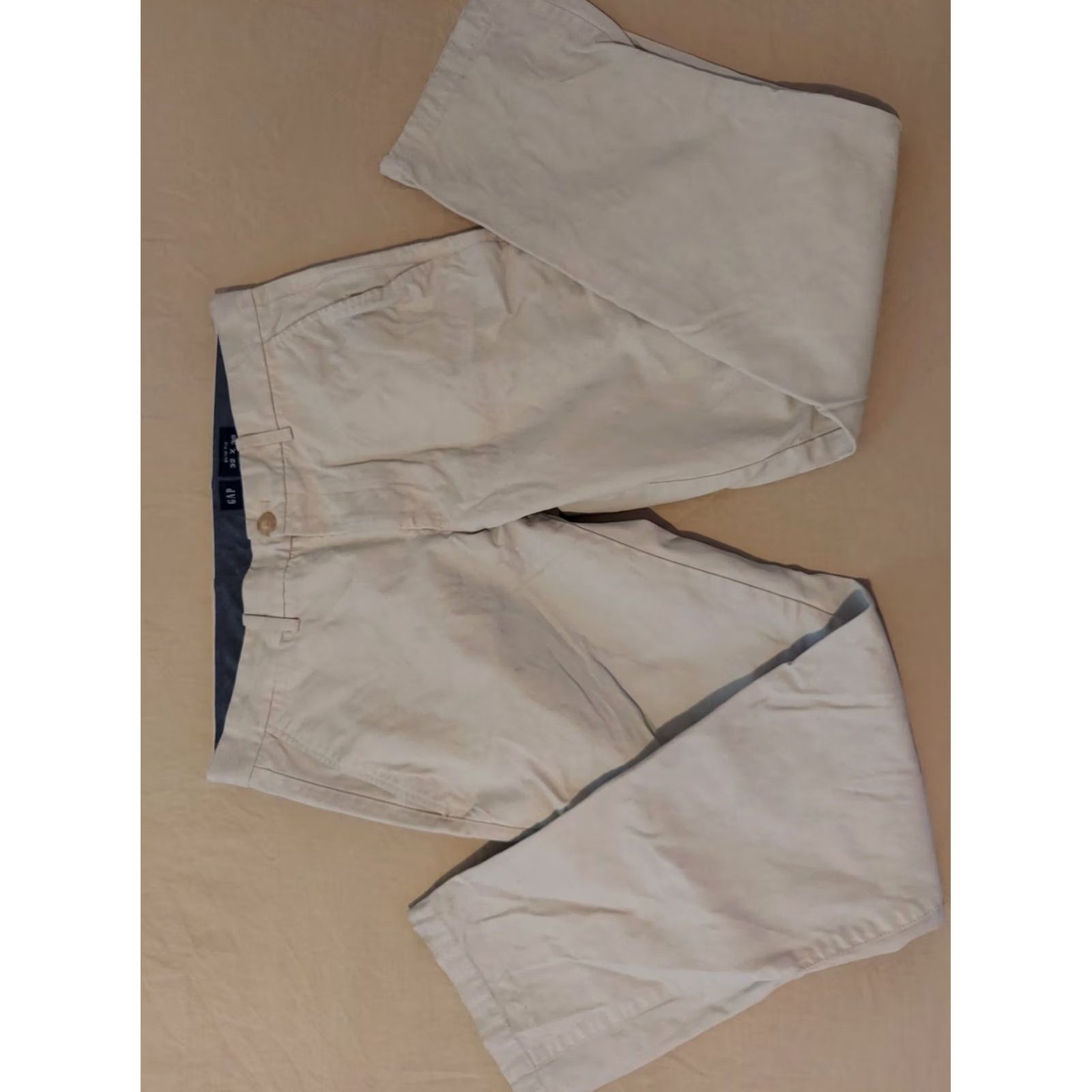 Gap VINTAGE Gap Mens Khakis Pants Slim 32x30 Beige Cotton Chino Trousers Slimming Jeans/Khaki? Size US 32 / EU 48 - 5 Thumbnail