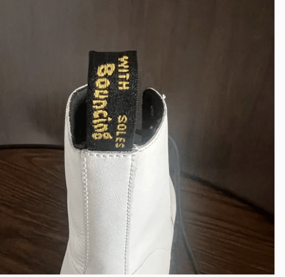 Dr. Martens Dr Martens Luana White Leather Combat Boots Size US 11 / IT 41 - 4 Thumbnail