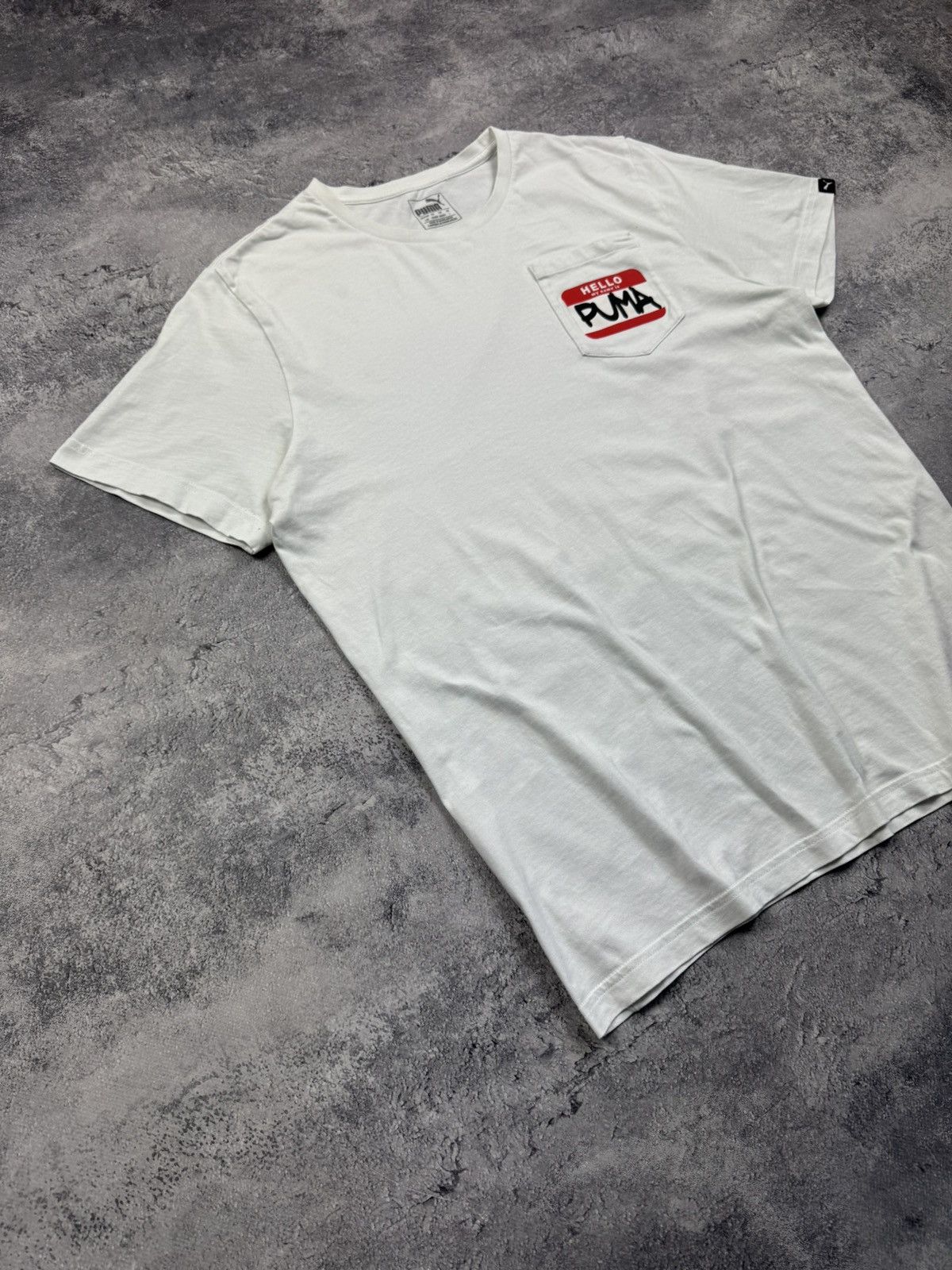 Puma Vetements Style Puma White Pocket Logo T- Shirt Mens Tee Size US L / EU 52-54 / 3 - 4 Thumbnail