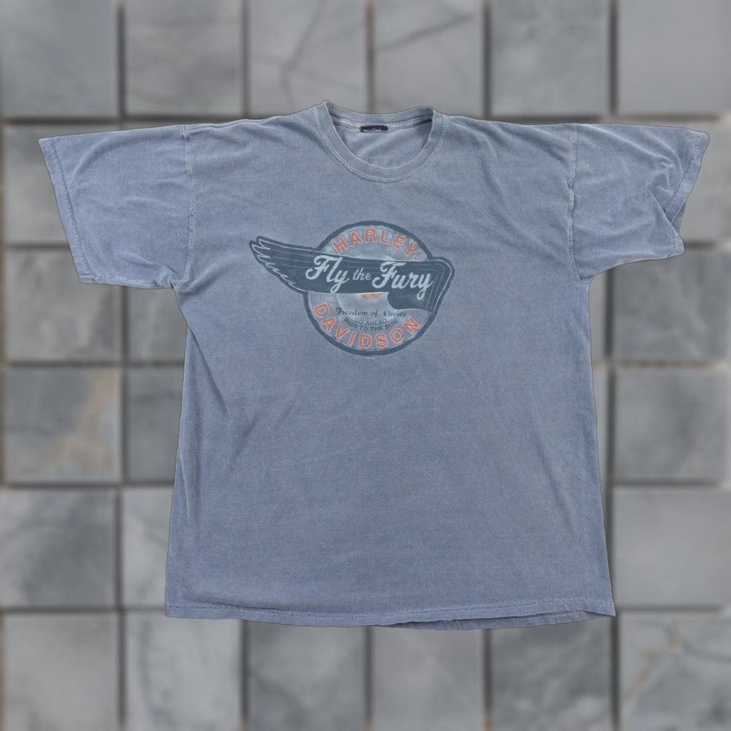 Harley Davidson Harley-Davidson Motorcycle Shirt Men's XL Blue Short Sleeve Graphic Tee Biker Size US XL / EU 56 / 4 - 1 Thumbnail