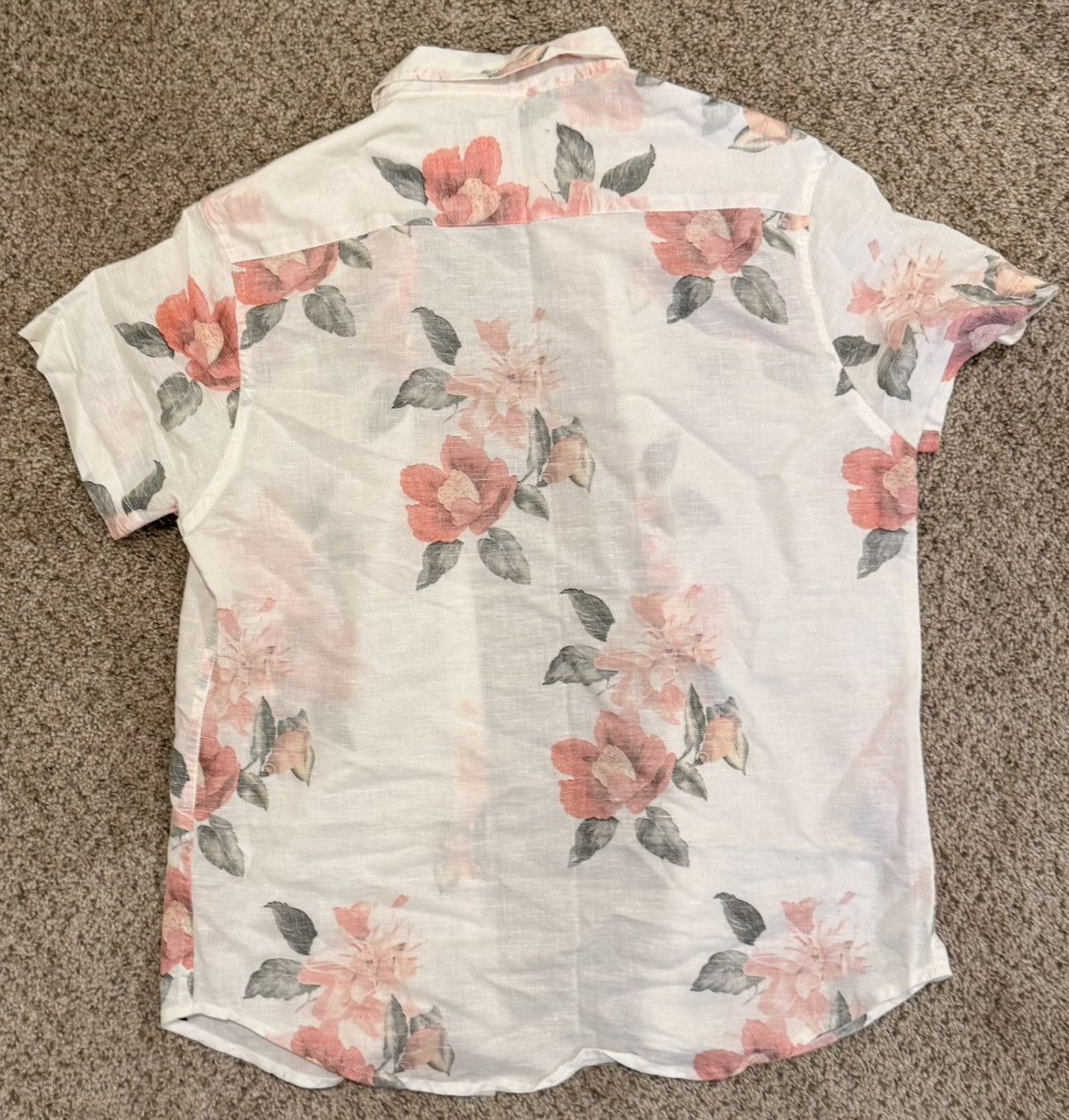 Denim & Flower Denim & Flower Floral Button-Up (Sheer White) Size US L / EU 52-54 / 3 - 3 Thumbnail