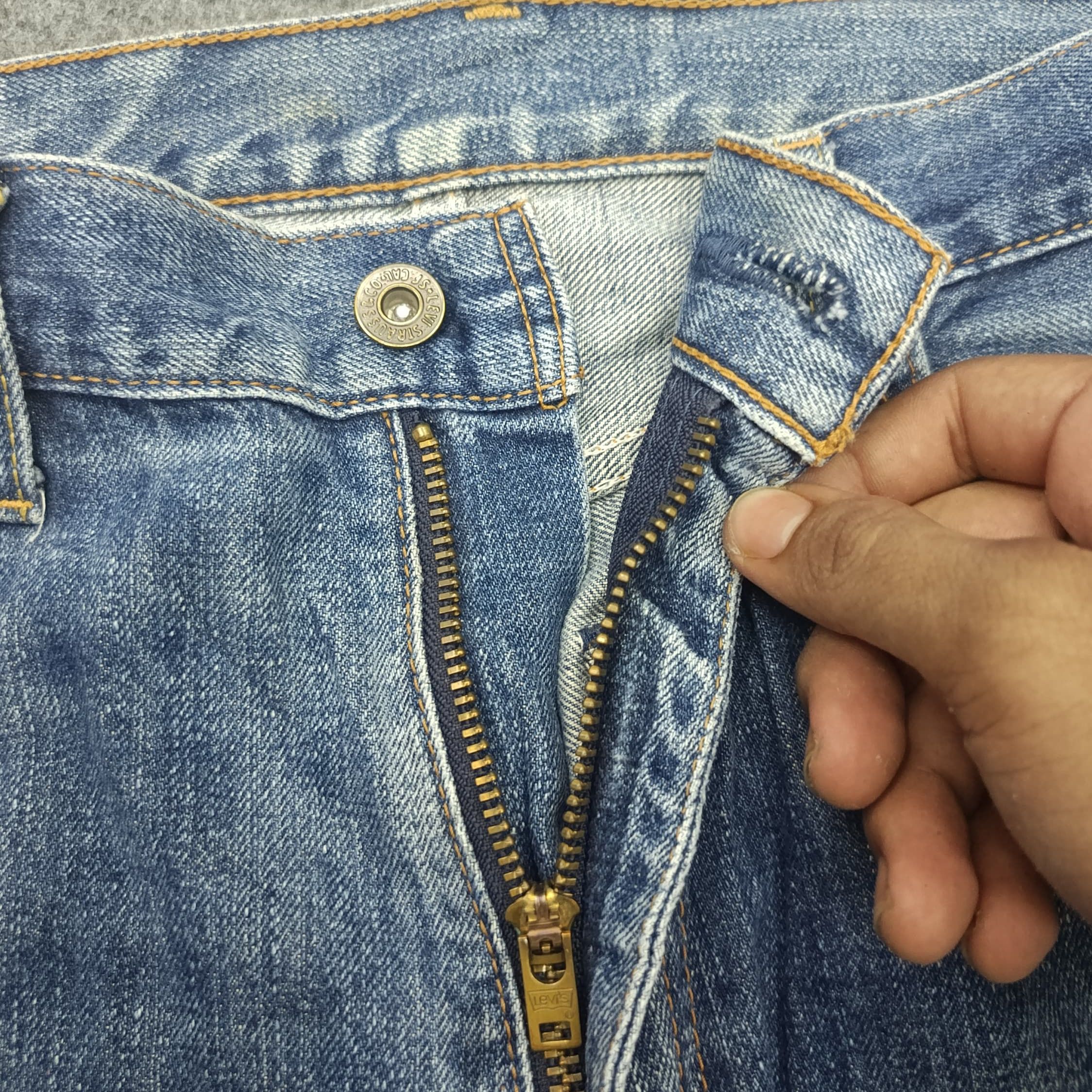 Japanese Brand 💥Vintage Levis 502 Distressed Denim Kurt Cobain Style Size US 34 / EU 50 - 11 Thumbnail