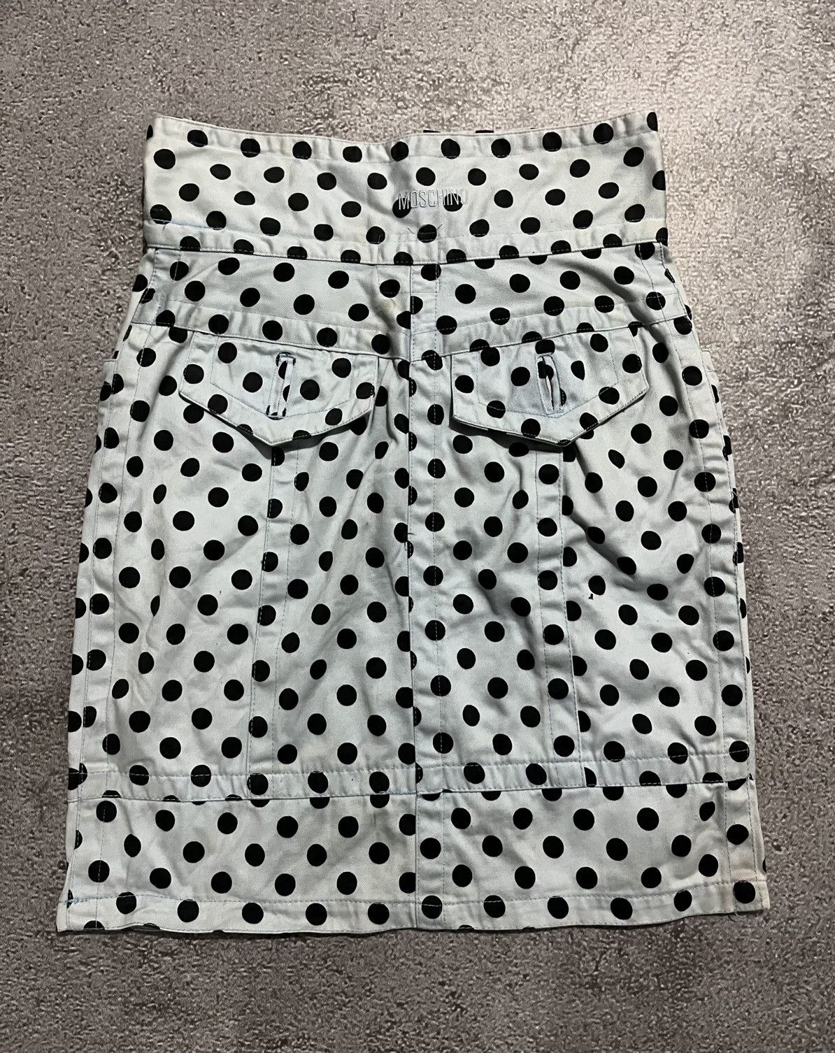 Moschino Moschino Milano Polcadot Mini Skirt Size 24" / US 00 / IT 34 - 3 Thumbnail
