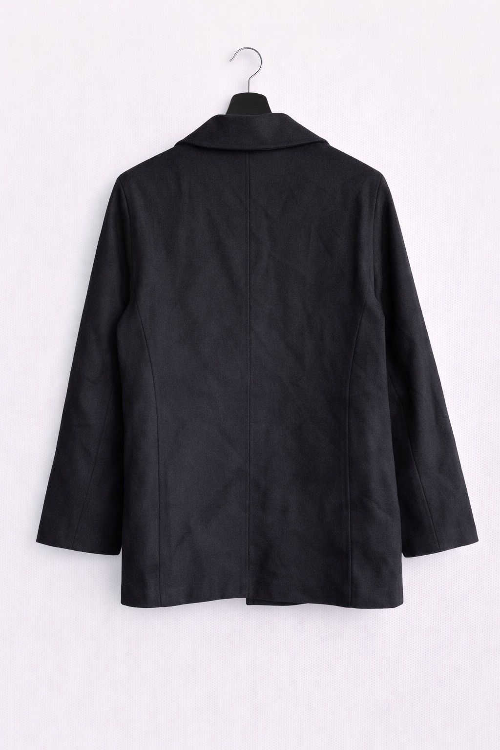 Lacoste Lacoste Double-Breasted Wool Peacoat Black Classic Tailored Size US M / EU 48-50 / 2 - 2 Thumbnail