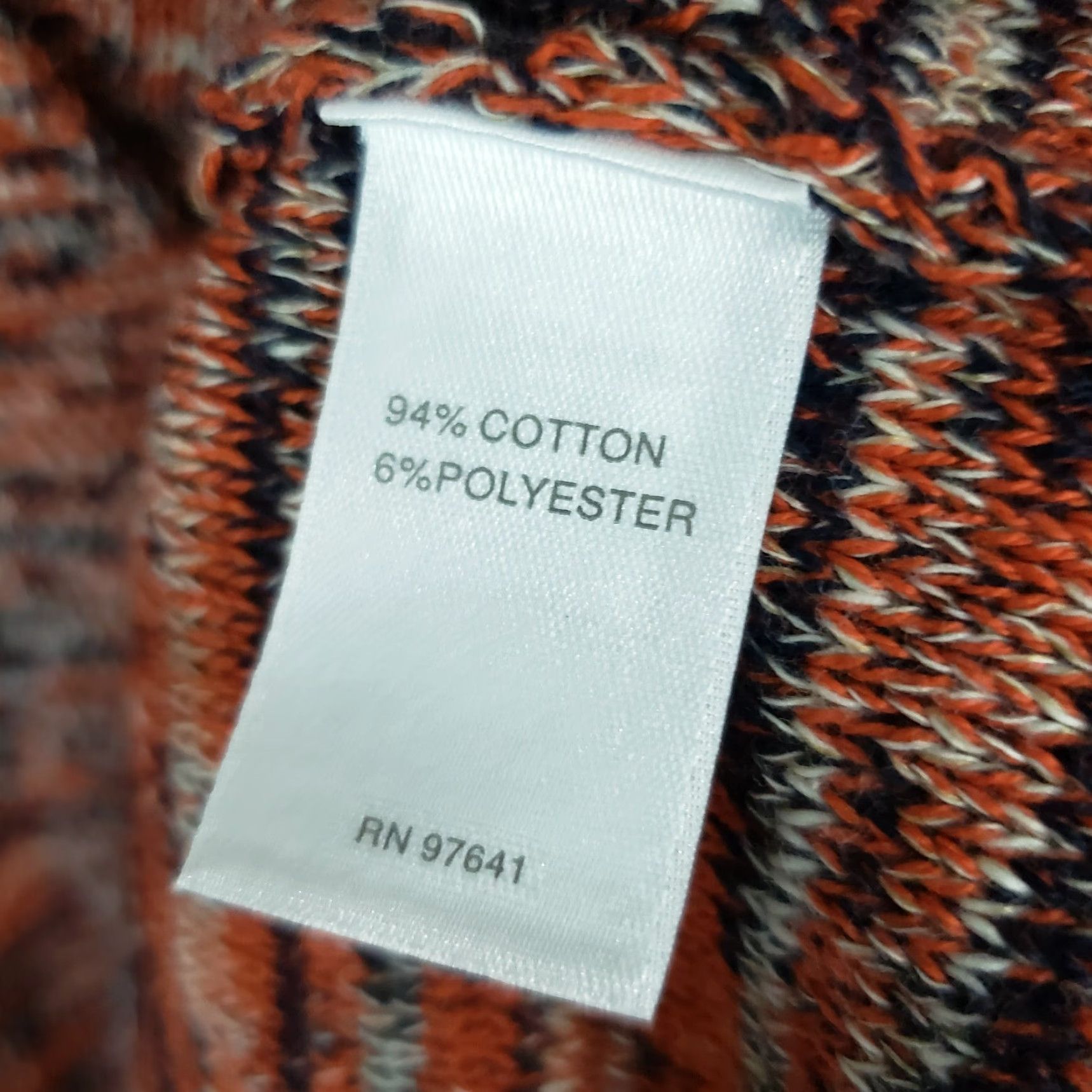 J. Jill PureJill Womens Pullover Sweater Sz M Orange V-Neck 3/4 Sleeve Cotton Blend Jumper Shirt Womens Size M / US 6-8 / IT 42-44 - 5 Thumbnail