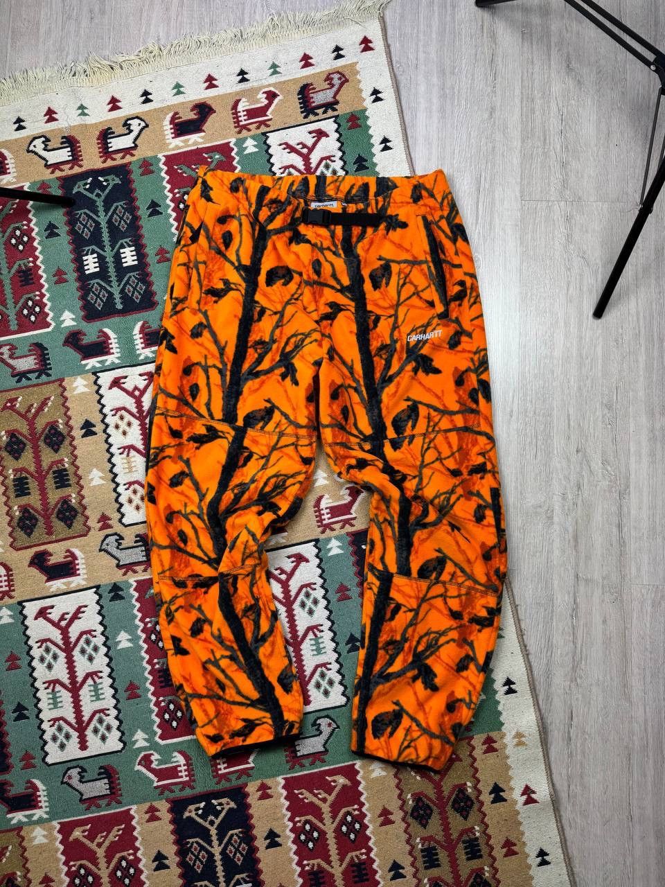 Carhartt × Japanese Brand RARE Carhartt Real Tree Fleece Y2K Orange Suits Size 34R - 8 Thumbnail