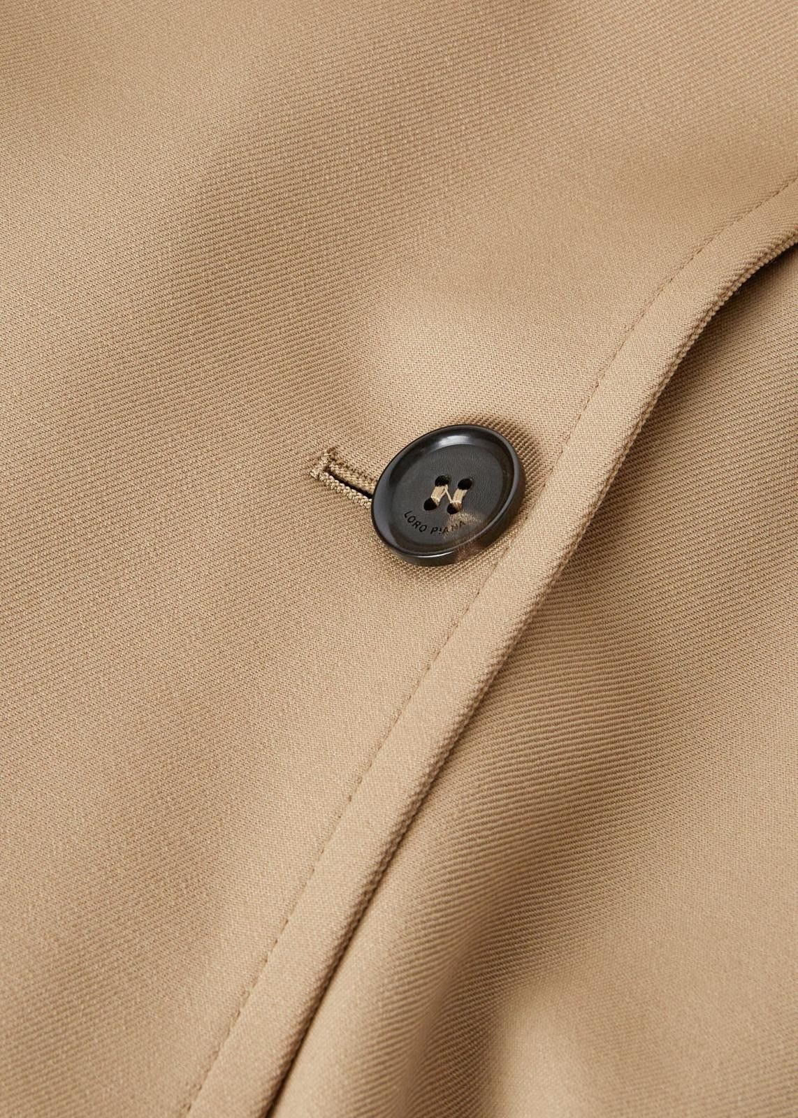 Loro Piana o1srvl11e0725 FAO3661 Double-breasted Trench Coat in Beige Size L / US 10 / IT 46 - 3 Thumbnail