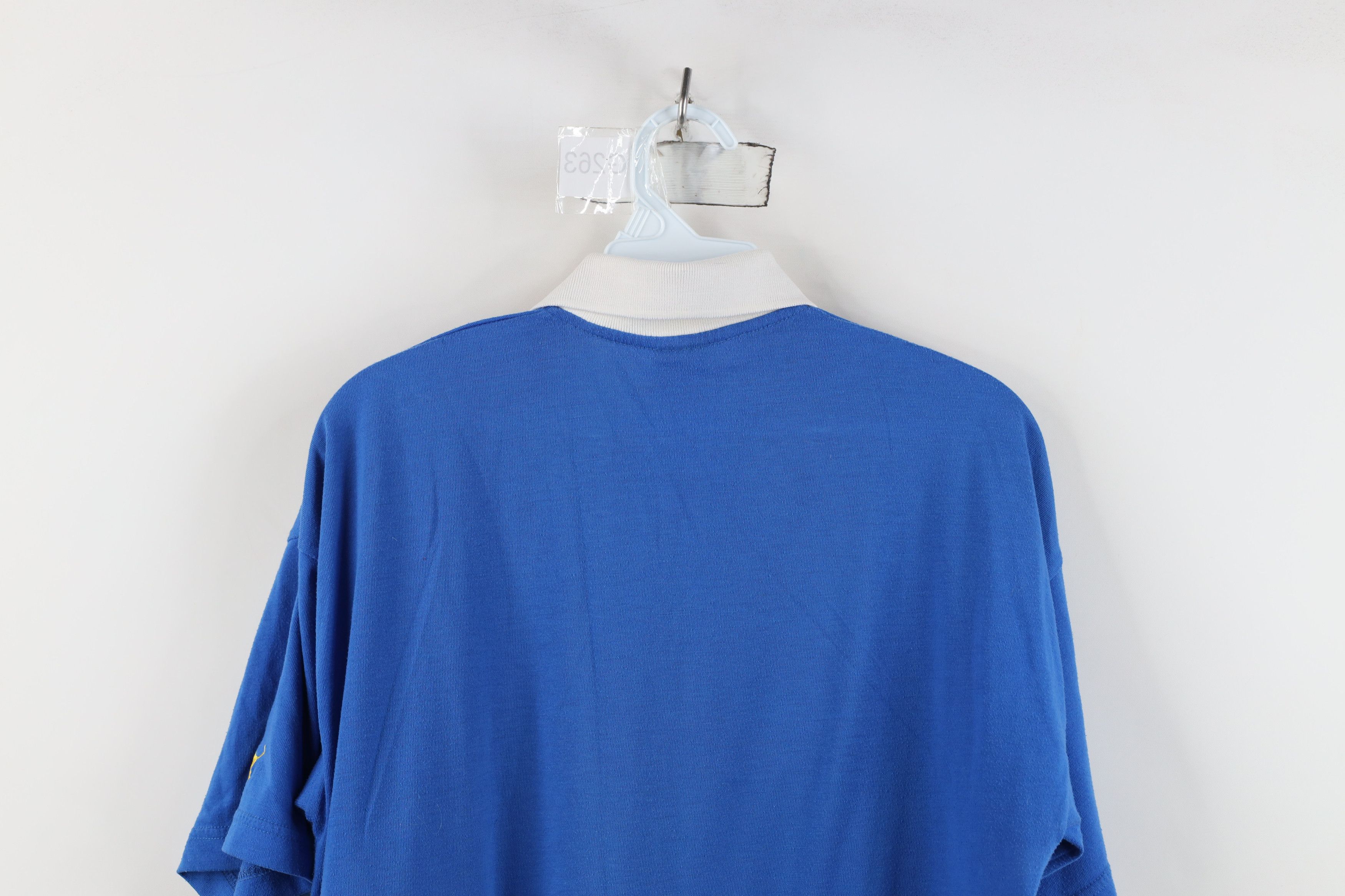 Puma Vintage 80s 90s Puma Sports Collared Rugby Polo Shirt Blue Size US M / EU 48-50 / 2 - 13 Thumbnail