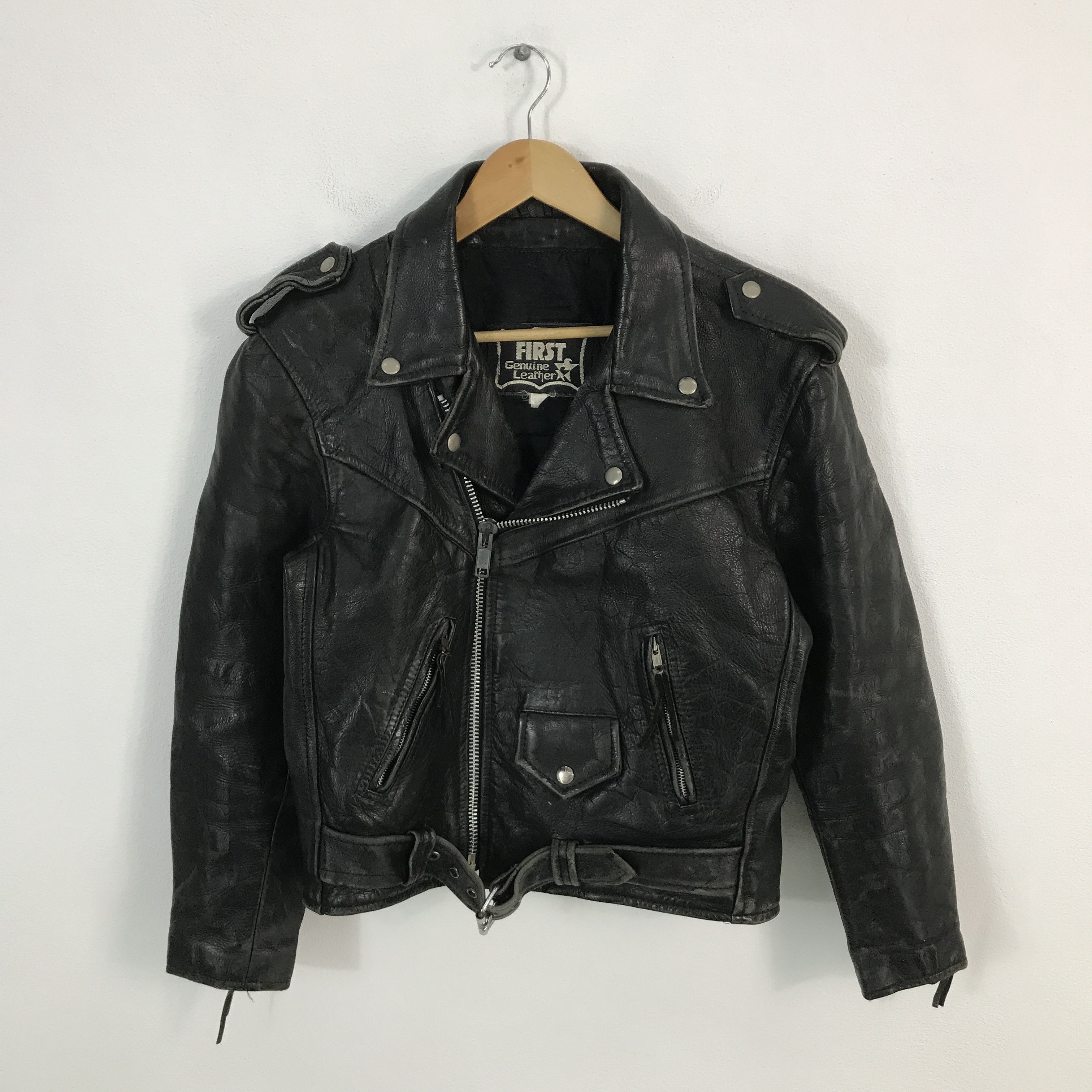 Japanese Brand × Leather 🔥First Double collar Leather jacket Size US M / EU 48-50 / 2 - 1 Thumbnail