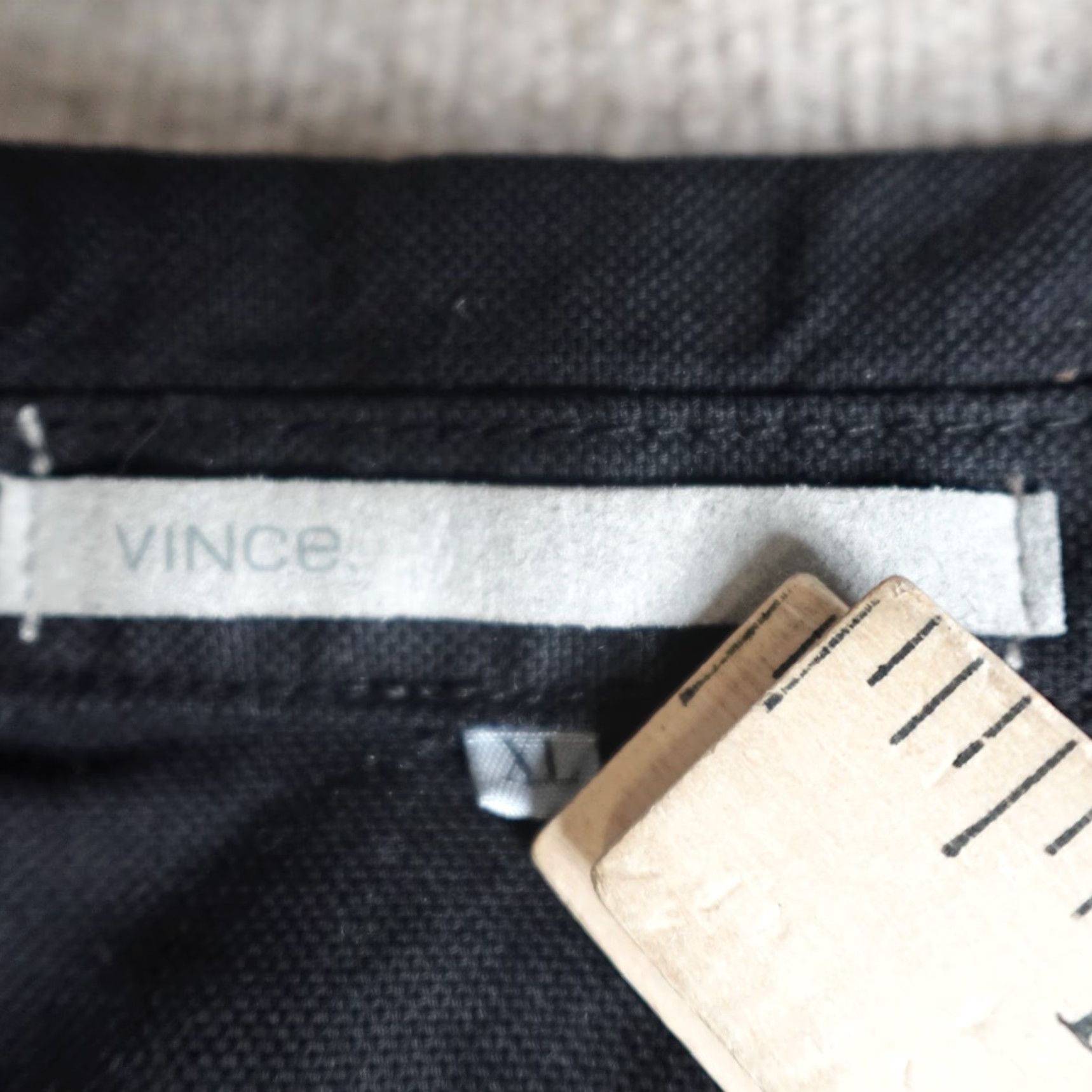 Vince Vince Mens XL Black Denim Trucker Jacket Made in USA NEW Size US XL / EU 56 / 4 - 2 Thumbnail
