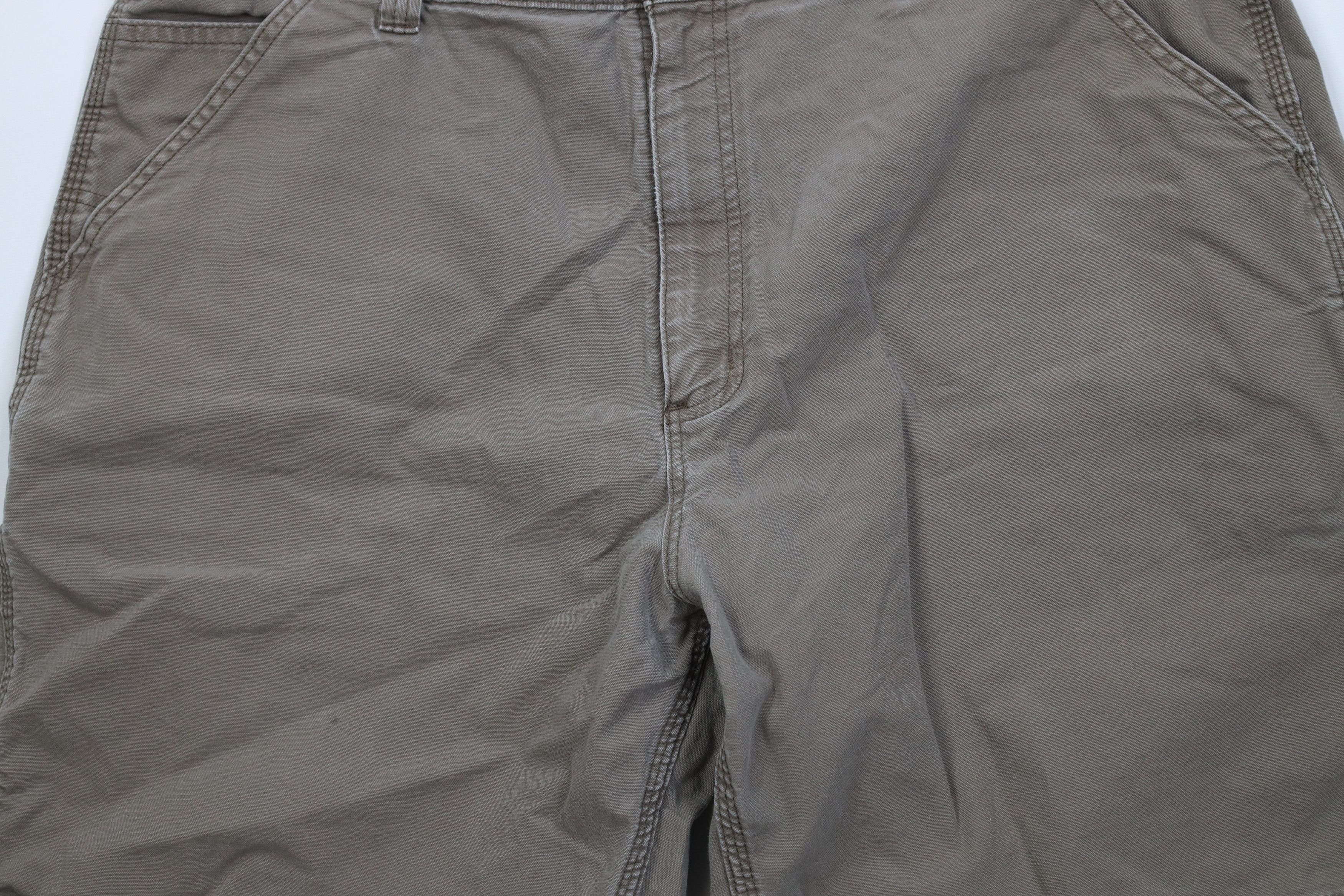 Carhartt Vintage Y2K Carhartt Above Knee Dungaree Shorts Light Brown Size US 40 / EU 56 - 3 Thumbnail