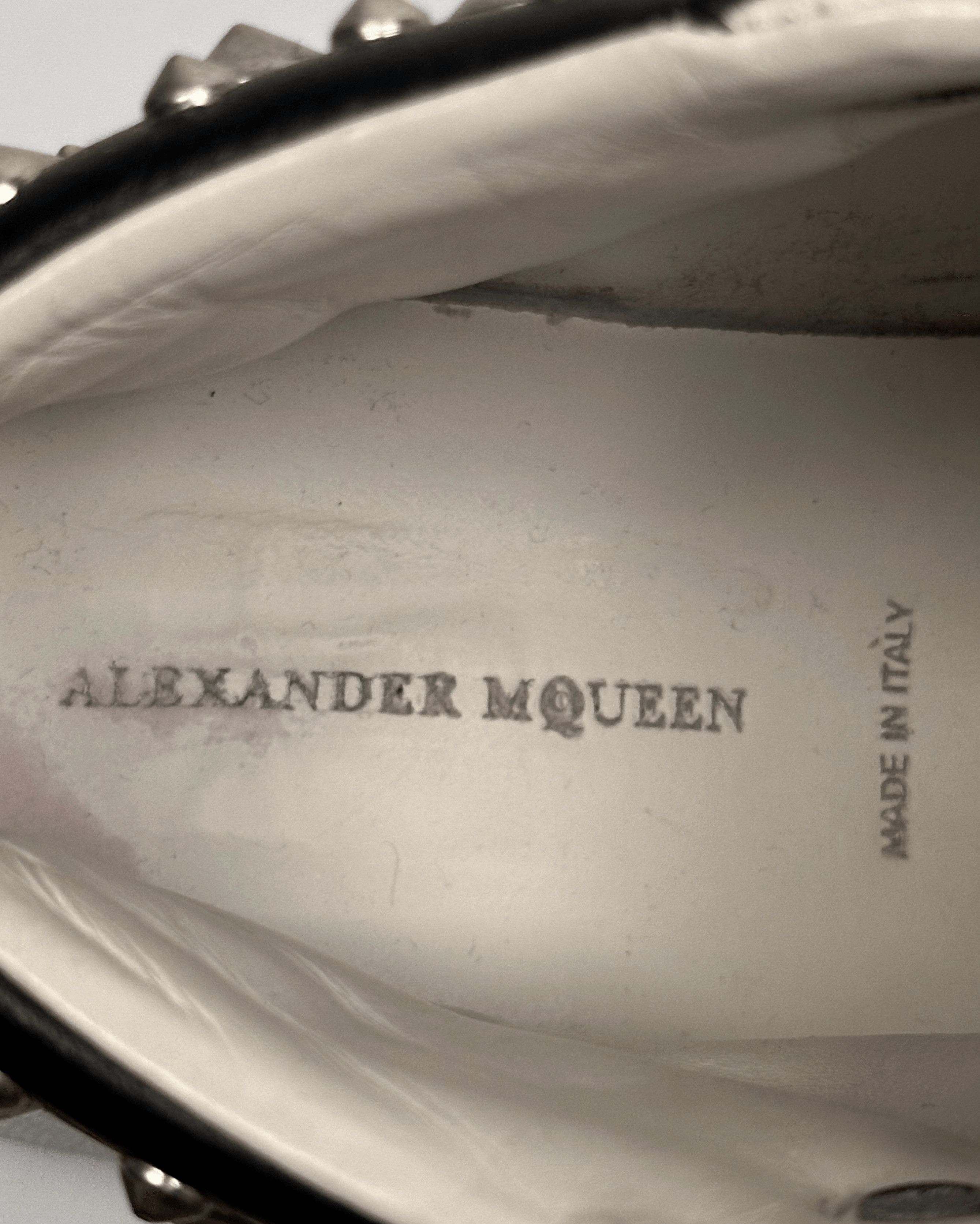 Alexander McQueen Alexander McQueen Studded Leather Hi Top Oversized Sneakers Size US 8.5 / EU 41-42 - 10 Thumbnail