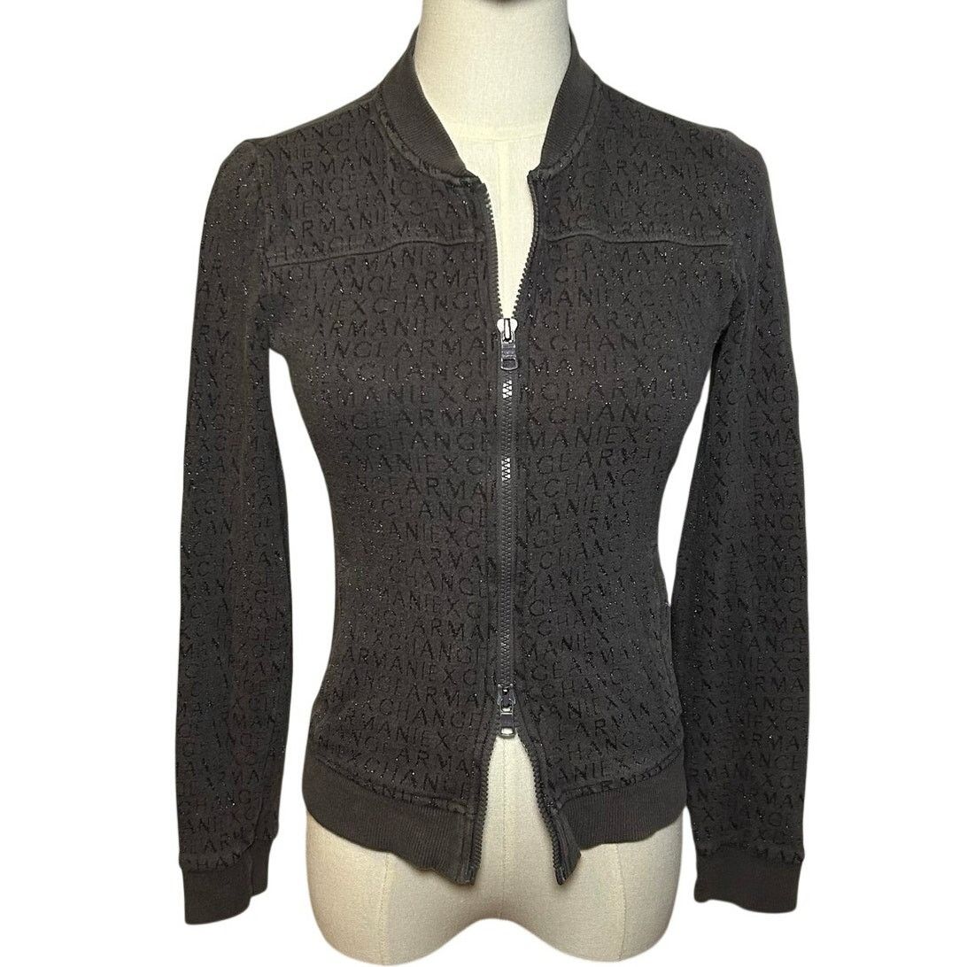 Armani Exchange Armani Exchange Gray Zip Mock Neck Athletic Jacket Small Size S / US 4 / IT 40 - 19 Thumbnail