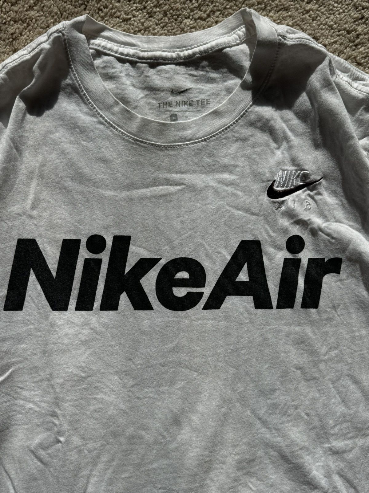 Nike × Vintage Vintage Nike Air Graphic Text Tee White Large Size US L / EU 52-54 / 3 - 1 Thumbnail