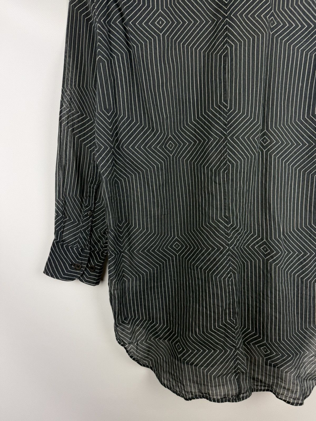 Dries Van Noten Dries Van Noten Geometric Patter Long Sleeve Shirt Dress Size XS / US 0-2 / IT 36-38 - 19 Thumbnail