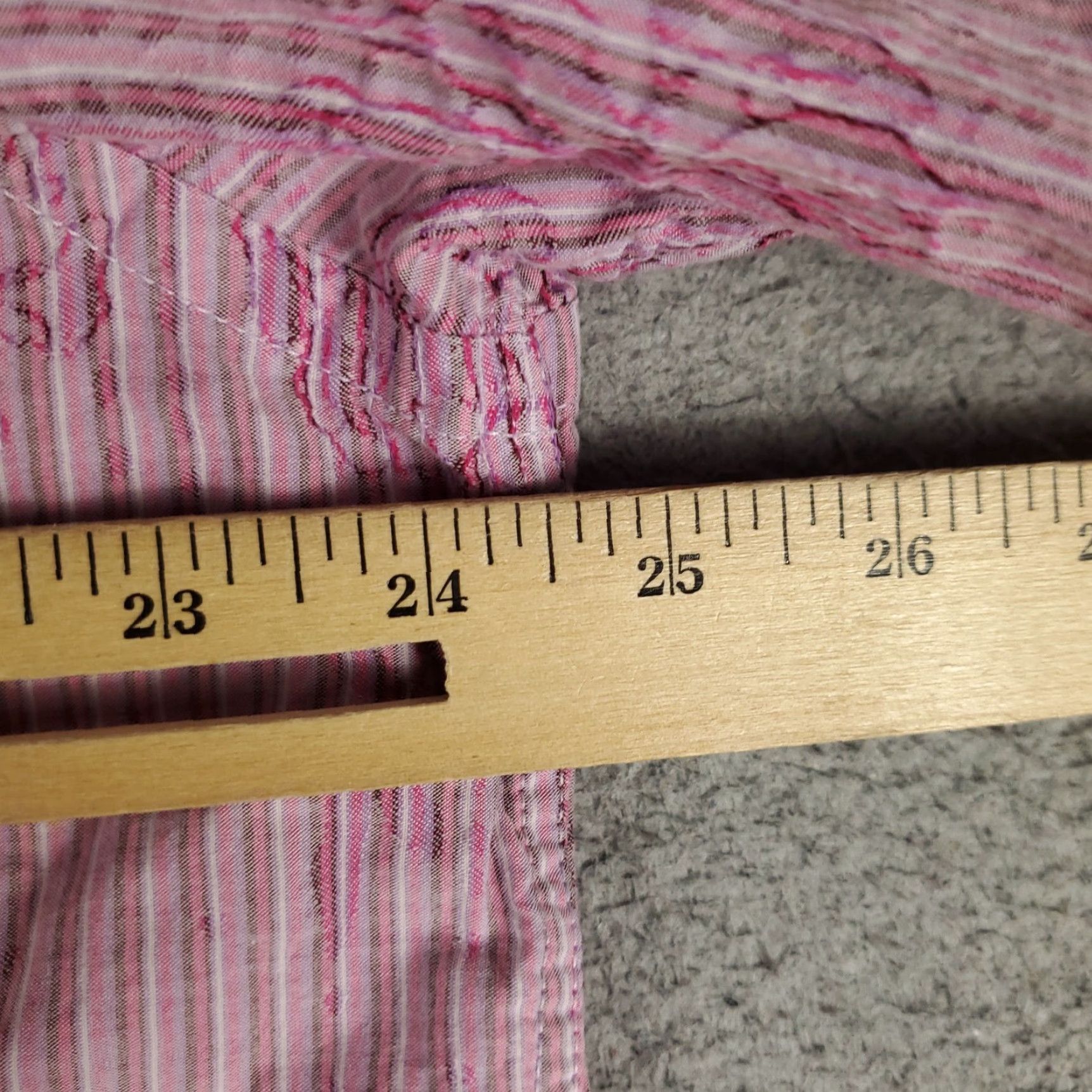 BUGATCHI VINTAGE Bugatchi Uomo Men's Shirt XL Pink Striped Casual Button Up Short Sleeve Size US XL / EU 56 / 4 - 5 Thumbnail