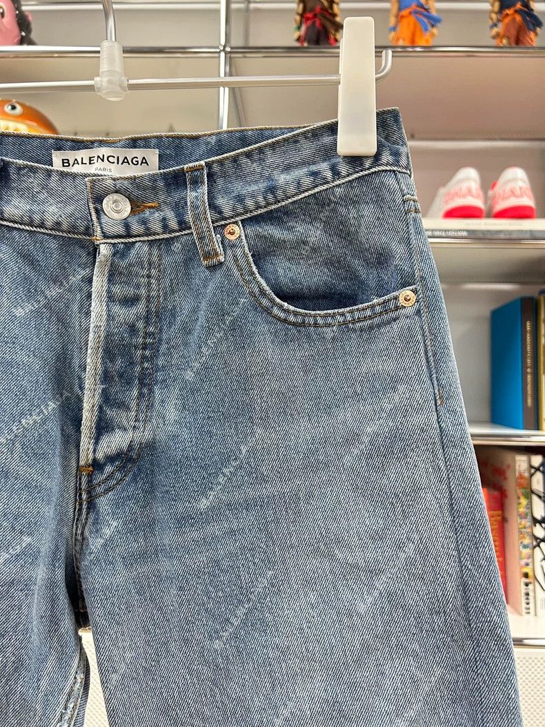 Balenciaga Balenciaga Blue barrage logo jeans Size US 28 / EU 44 - 2 Thumbnail