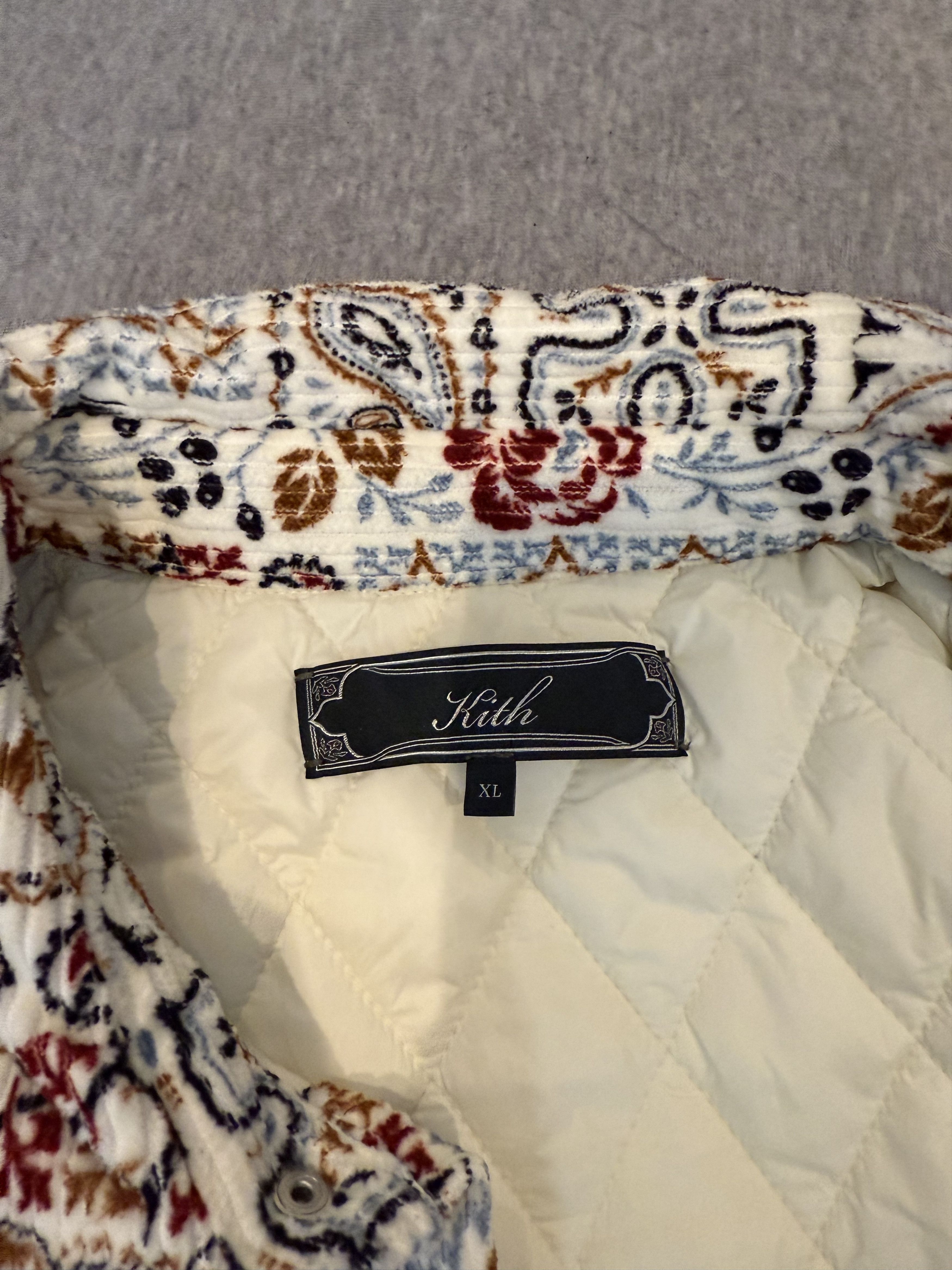 Kith Kith Paisley Brixton Puffed Shirt Jacket Sandrift Size US XL / EU 56 / 4 - 7 Thumbnail