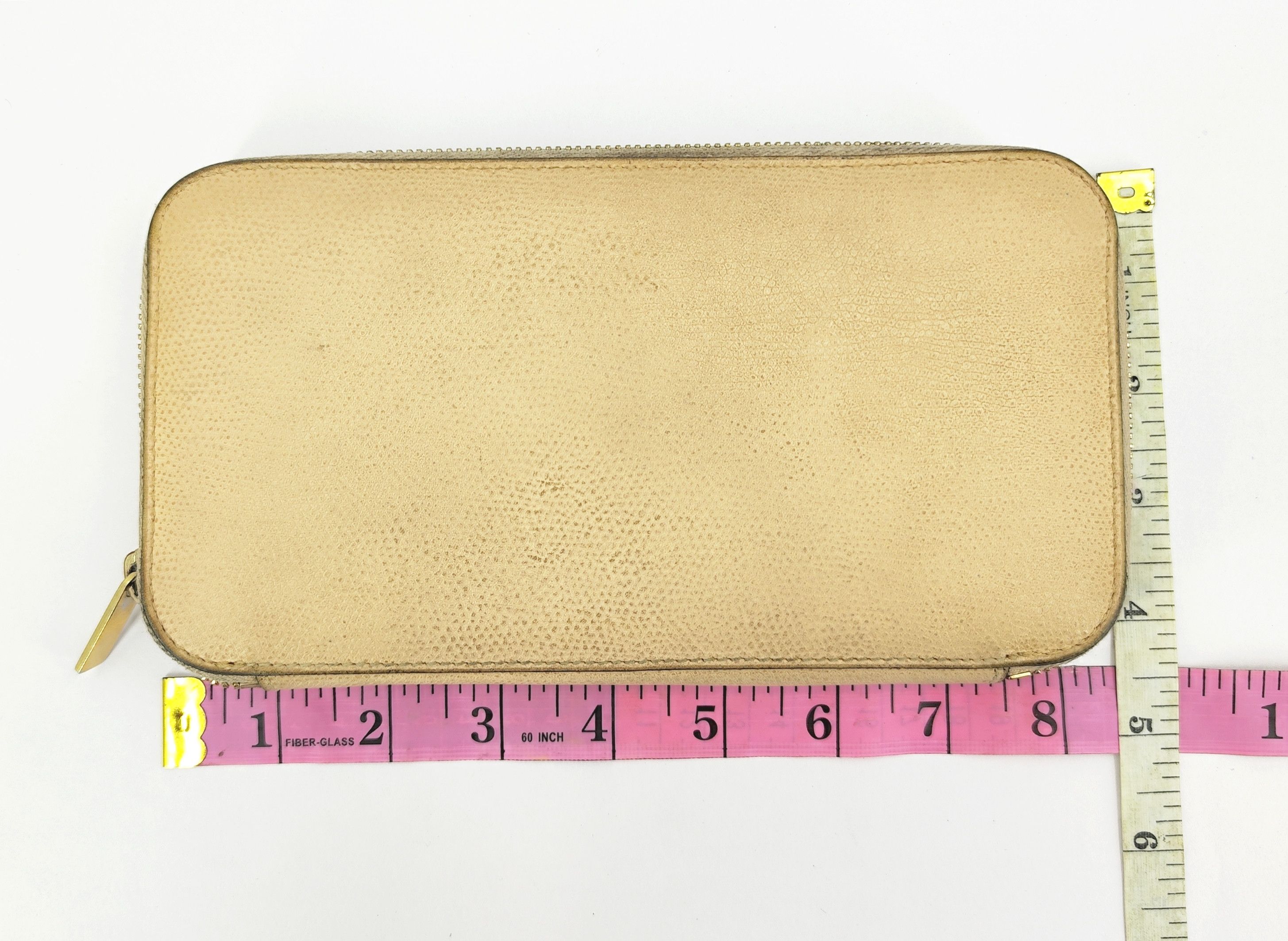 Valextra VALEXTRA full leather brown pebble round zipper wallet Size ONE SIZE - 12 Thumbnail