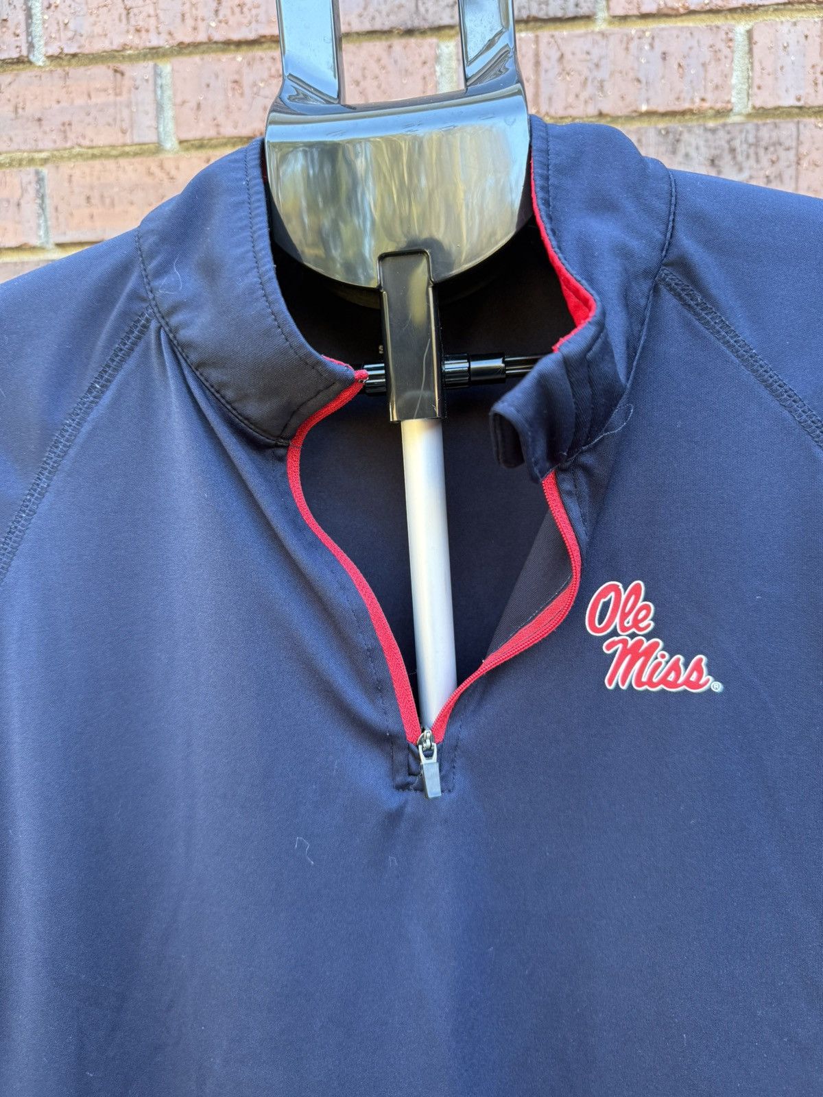 Other Stadium Athletics Ole Miss Rebels 1/4 Zip Navy Shirt Top Size M / US 6-8 / IT 42-44 - 6 Thumbnail