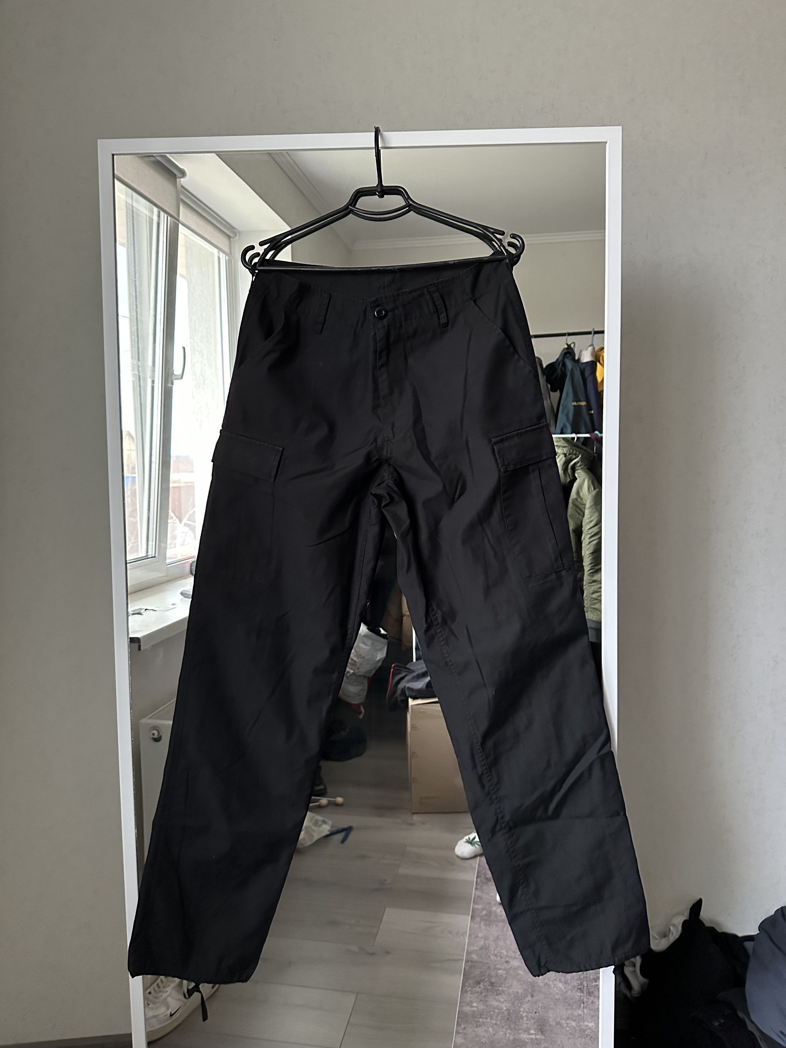 Vintage Fostex Garments Trousers Combat Straight Cargo Denim Pants Size US 30 / EU 46 - 1 Thumbnail