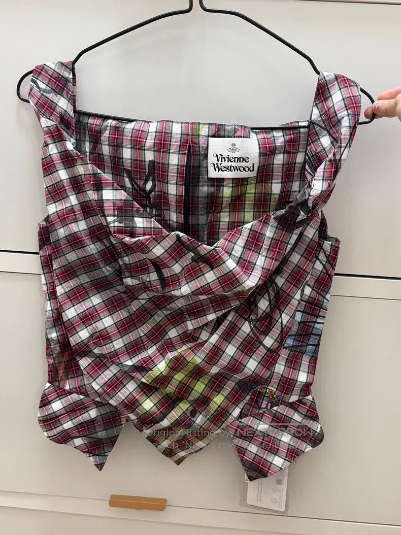 Vivienne Westwood Vivienne Westwood Red and white checkered vest Size S / US 4 / IT 40 - 1 Thumbnail