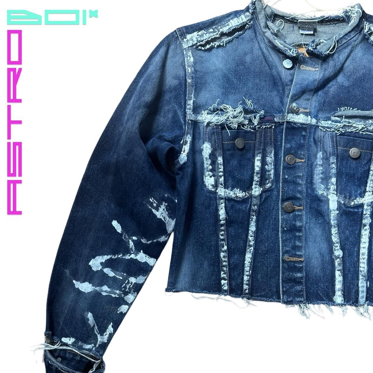 L.E.I. × Vintage ASTROBOI* X L.E.I. DECONSTRUCTED BLUE DENIM JACKET _ MEDIUM Size M / US 6-8 / IT 42-44 - 3 Thumbnail