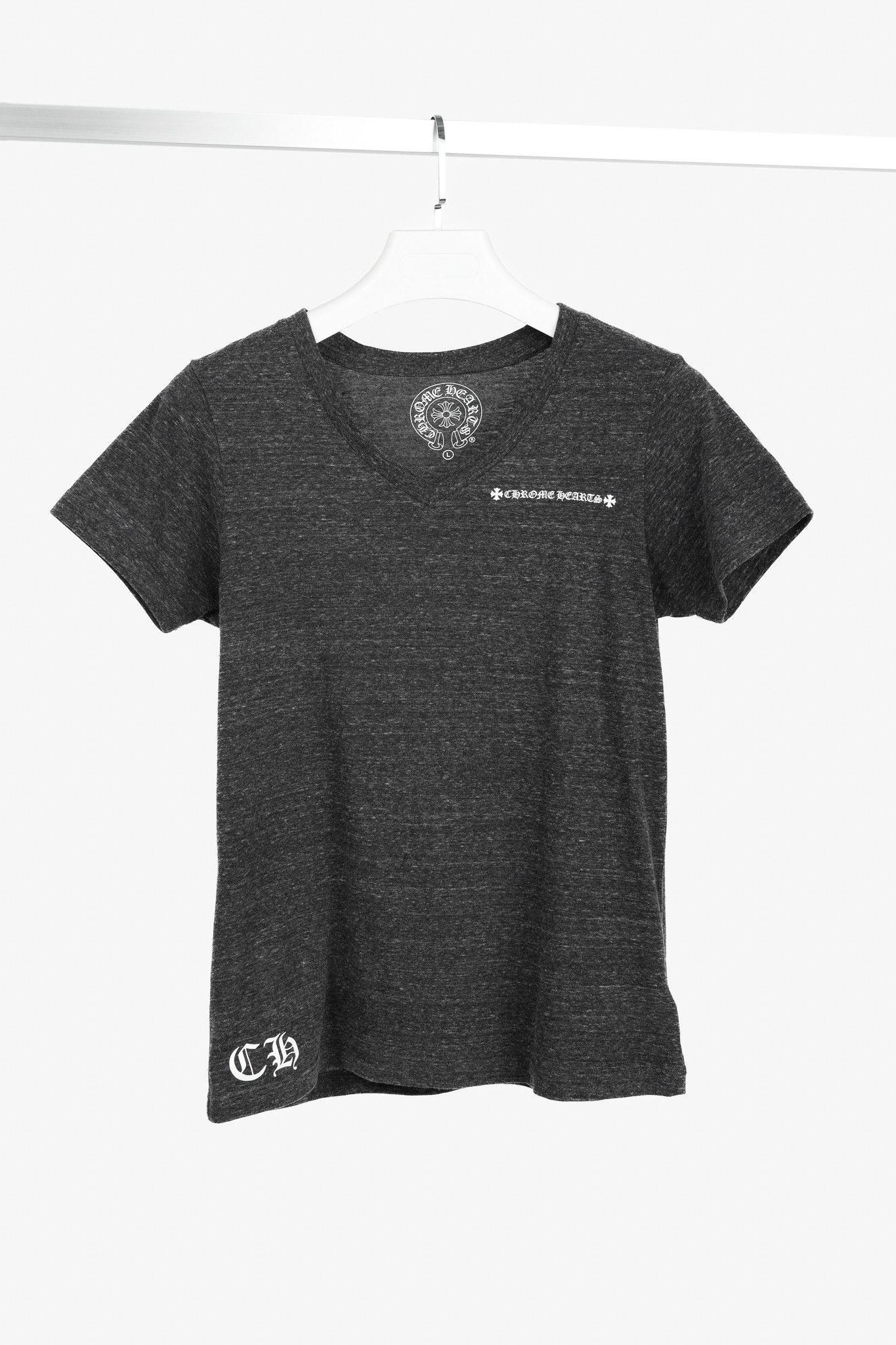 Chrome Hearts Chrome Hearts Grey Cotton-Blend Jersey Graphic T-Shirt Size L / US 10 / IT 46 - 1 Thumbnail