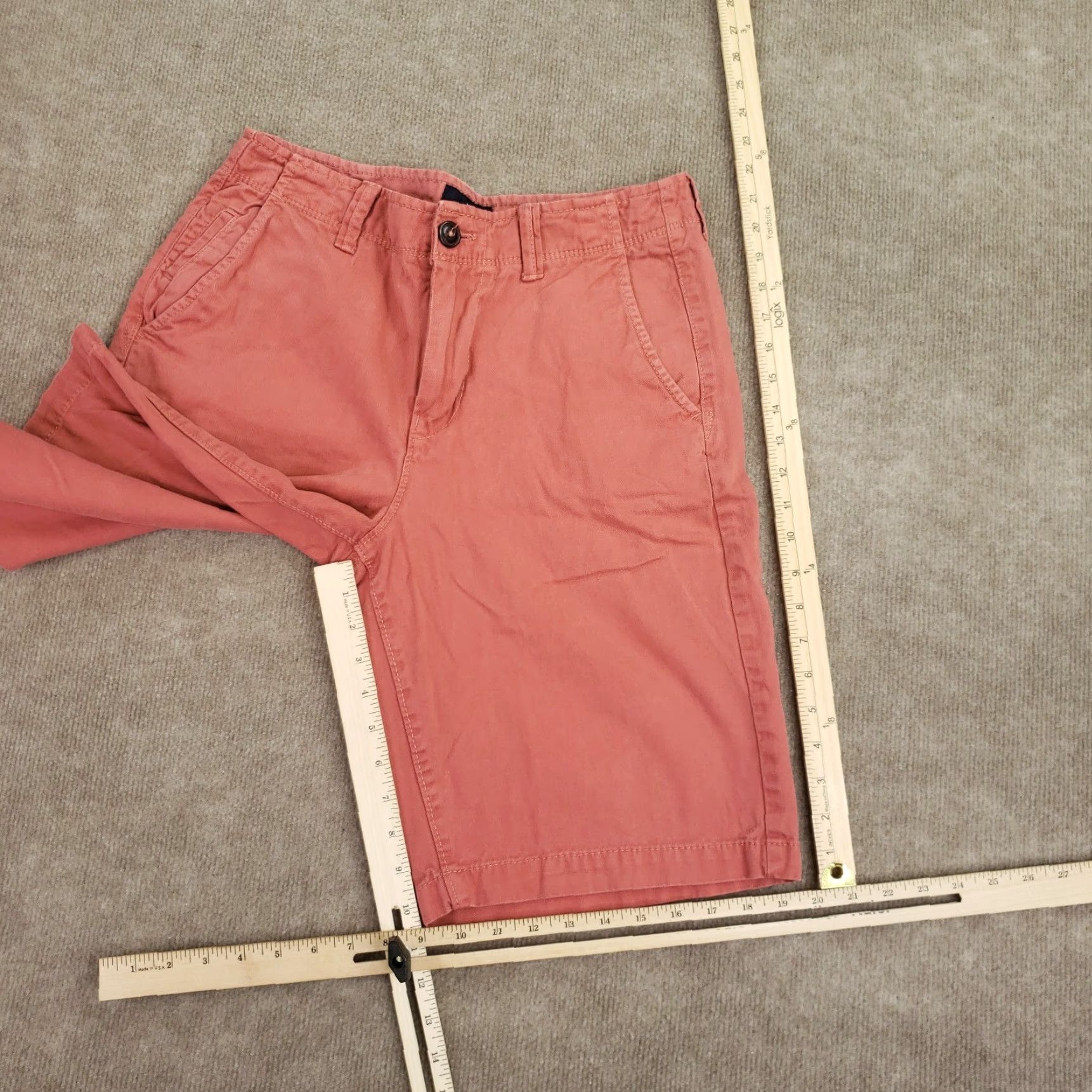American Eagle Outfitters American Eagle Longboard Shorts Mens Size 30 Pink Chino Flat Front 10 in Inseam Size US 30 / EU 46 - 2 Thumbnail