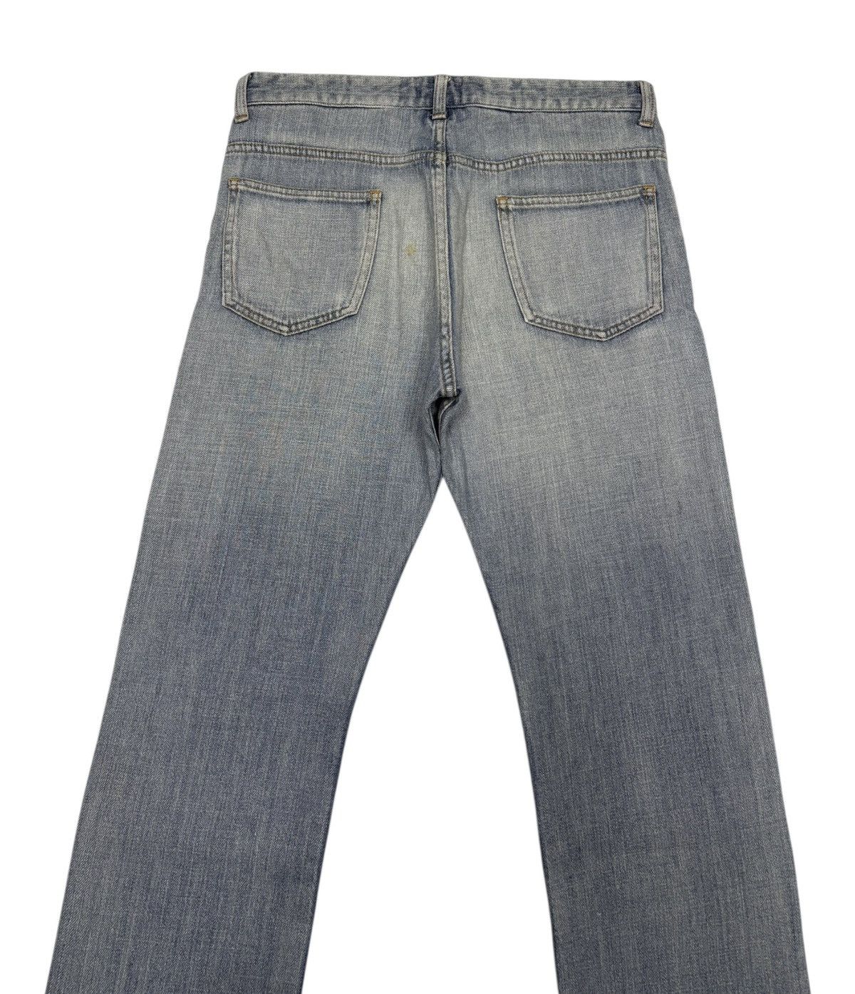 Junya Watanabe SLOWGUN JAPAN BLUE WASH FADED DISTRESSED DENIM JEANS SLIM Size US 30 / EU 46 - 6 Thumbnail
