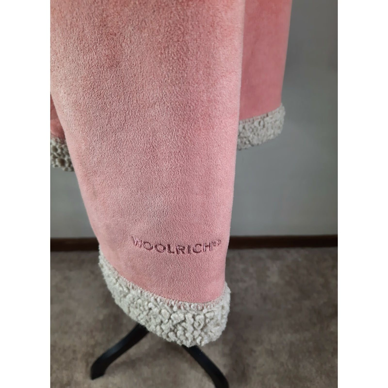 Vintage VINTAGE Woolrich Women's Coat Jacket Pink Faux Suede Sherpa Lined Size M Bomber Size M / US 6-8 / IT 42-44 - 6 Thumbnail