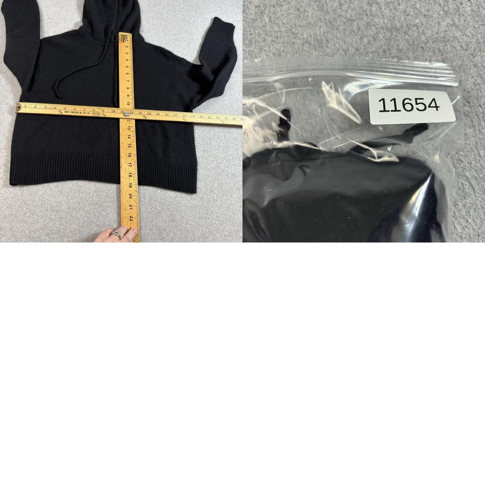 Athleta Athleta Hooded Crew Neck Sweater Women S Black Wool Cashmere Knit Pullover Casual Winter Size S / US 4 / IT 40 - 8 Thumbnail