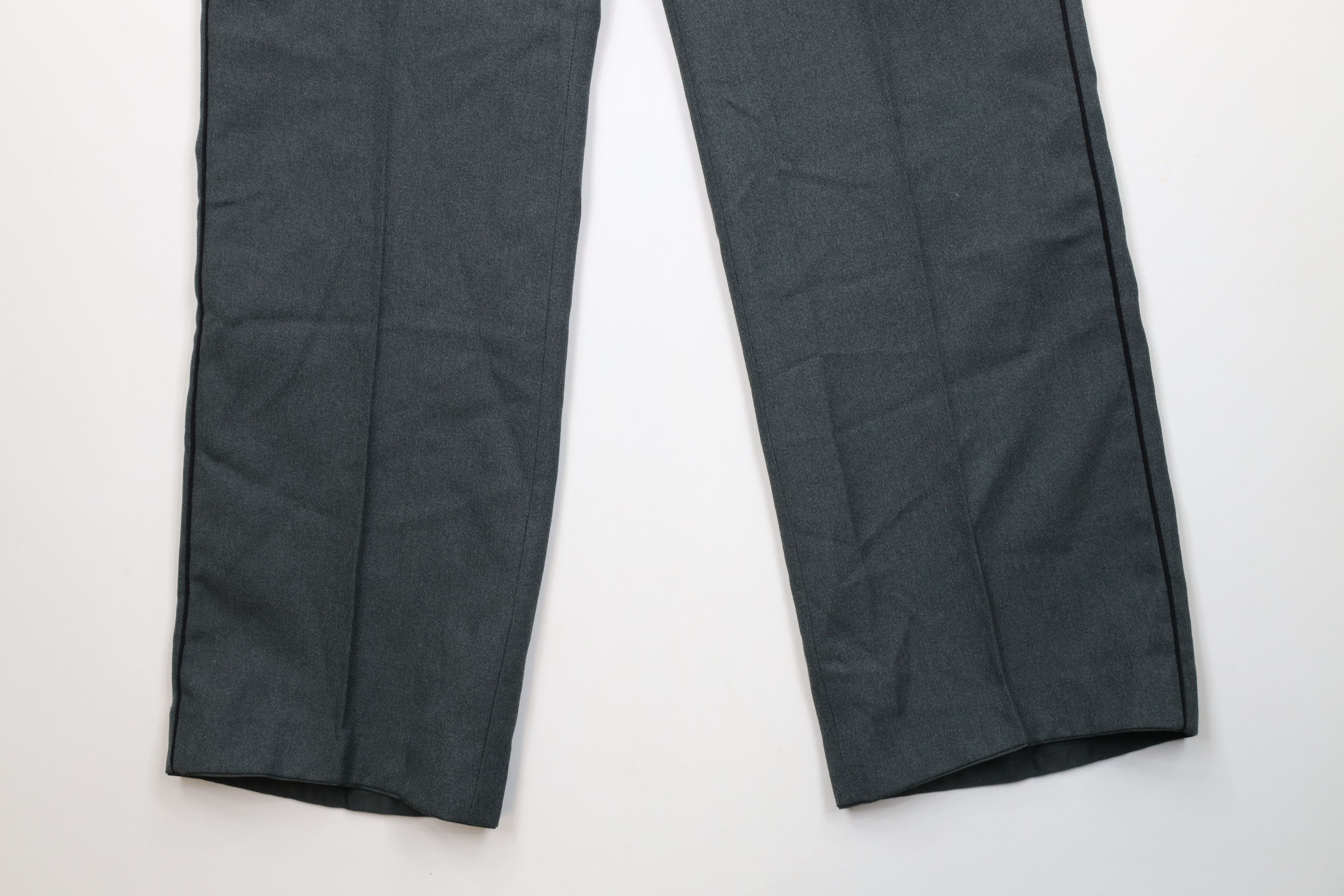 Vintage Vintage 80s Military Heavyweight Fly Wide Leg Pants Green Size US 34 / EU 50 - 4 Thumbnail