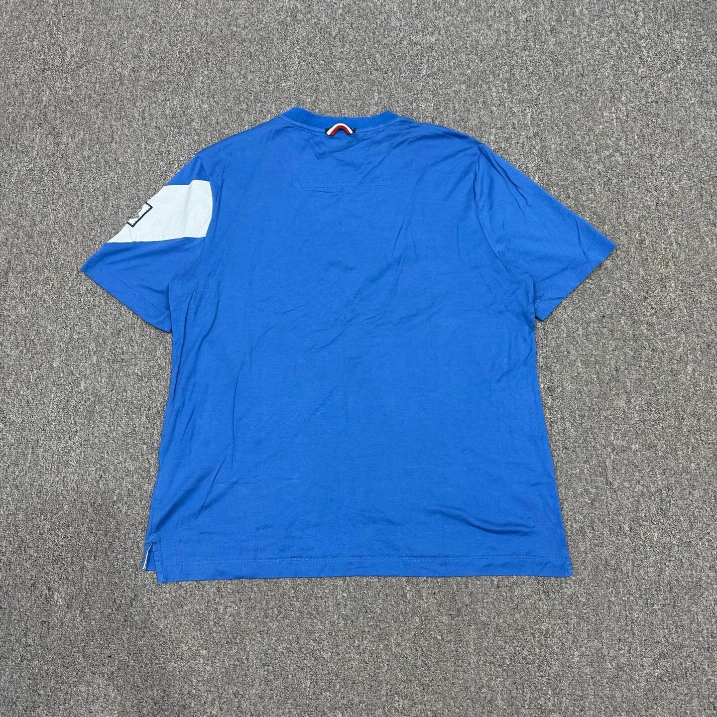 Moncler Moncler Blue Short-Sleeve T-shirt XXL 95 new Size US XXL / EU 58 / 5 - 2 Thumbnail