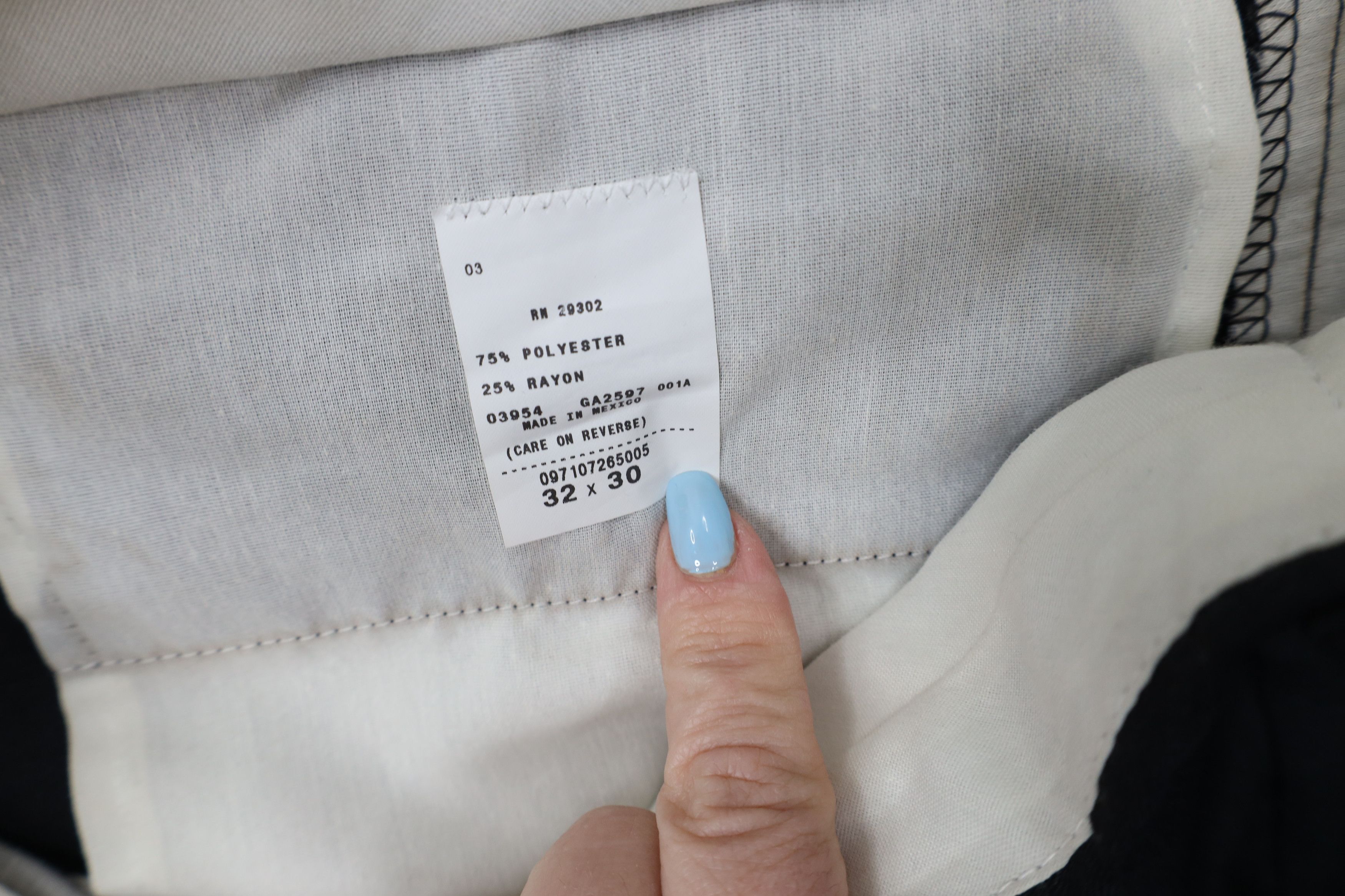 Vintage Vintage 90s Gabardine Blend Knit Wide Leg Chino Pants Black Size US 32 / EU 48 - 7 Thumbnail