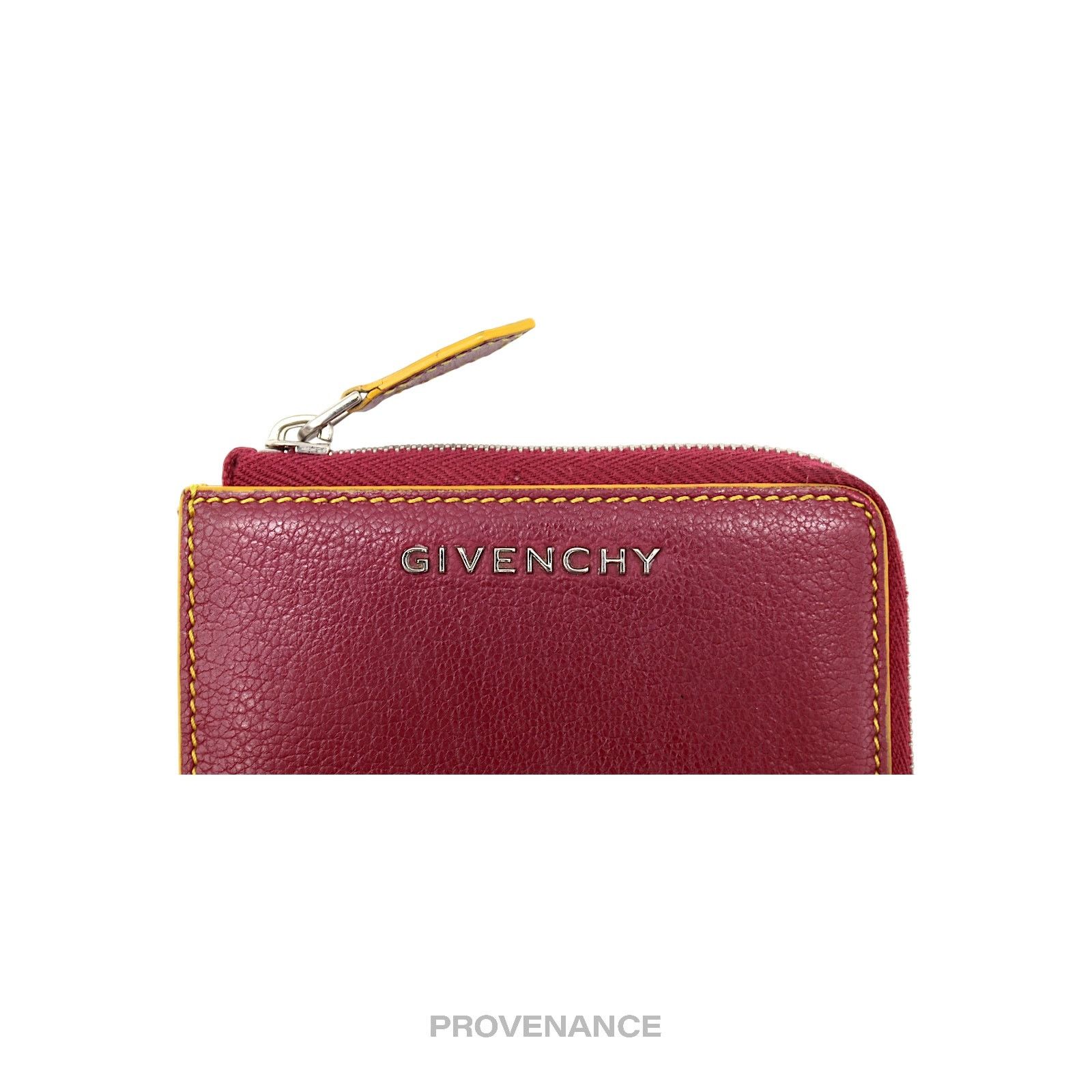 Givenchy 🔴 Givenchy Cles Zip Pouch Wallet - Red/Yellow Leather Size ONE SIZE - 6 Thumbnail