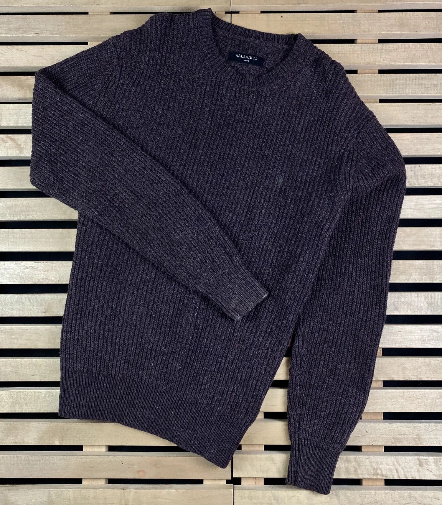 Allsaints Mens Wool Sweater Allsaints Lymore Crew Size L Size US L / EU 52-54 / 3 - 1 Thumbnail