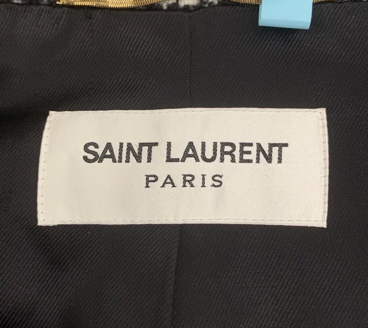 Saint Laurent Paris Saint Laurent SLP black and white wool blend coat jacket Size US XS / EU 42 / 0 - 6 Thumbnail