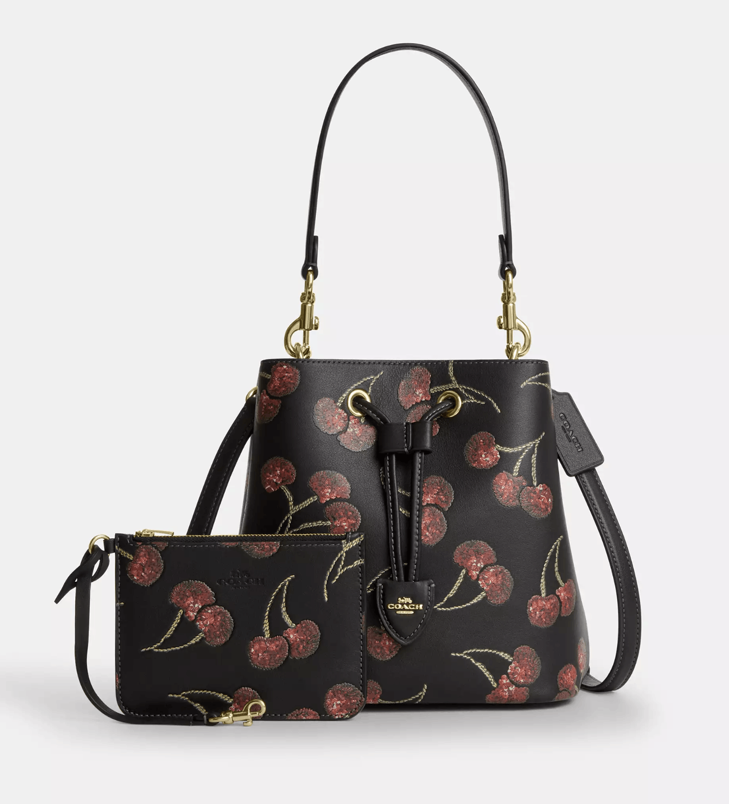 Coach Nwt Coach Rowan Bucket Bag With Cherry Print CCZ17 🍒 Size ONE SIZE - 11 Thumbnail