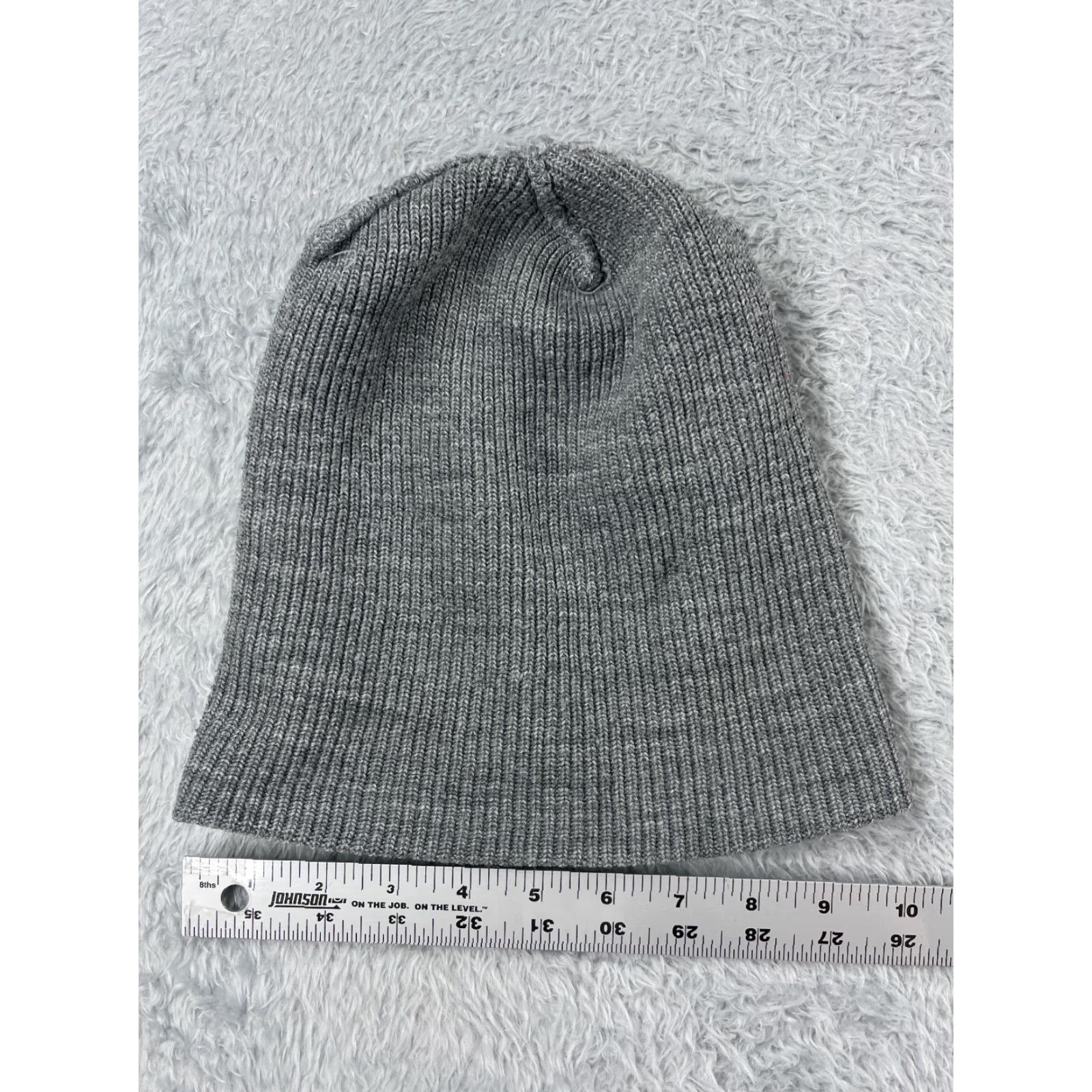 Vintage Beanie Toque Adult One Size Gray Knit Acrylic Winter Snow Ski Outdoors Size ONE SIZE - 5 Thumbnail